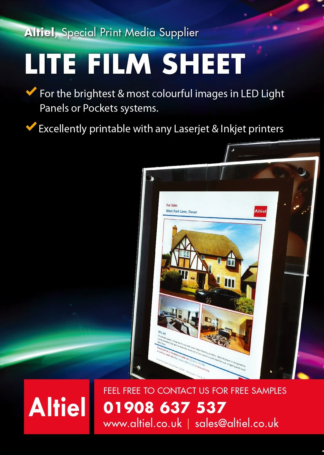 Lite Film® RTL49-10 A4 podświetlany papier LED do drukarek atramentowych i kopiarek laserowych