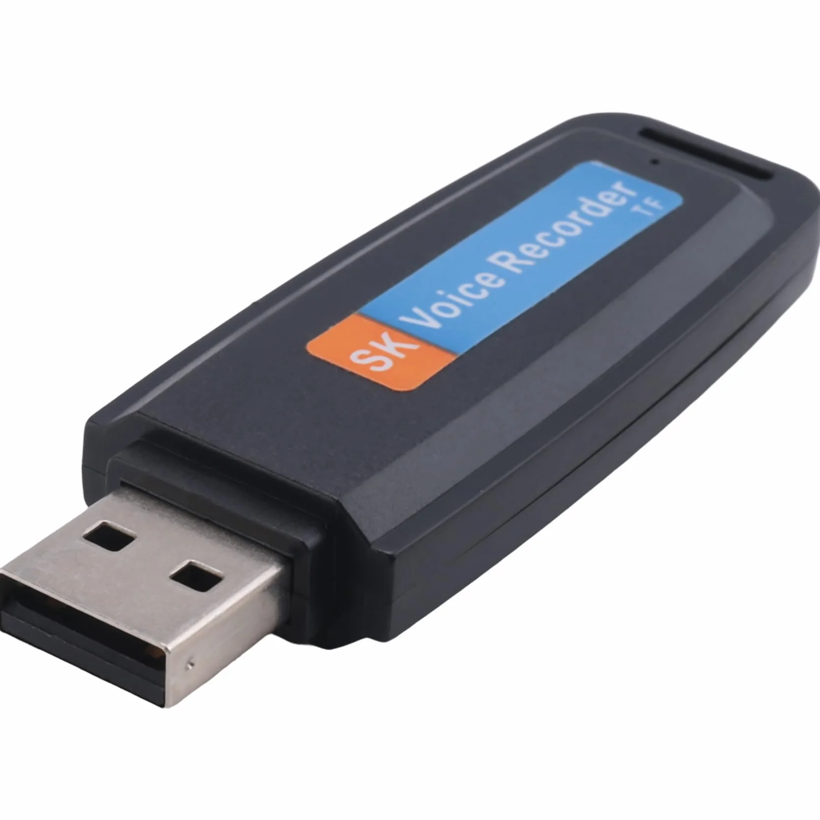 Cyfrowy dyktafon USB do ładowania U-Disk Mini dyktafon aktywowany dyktafonem - czarny