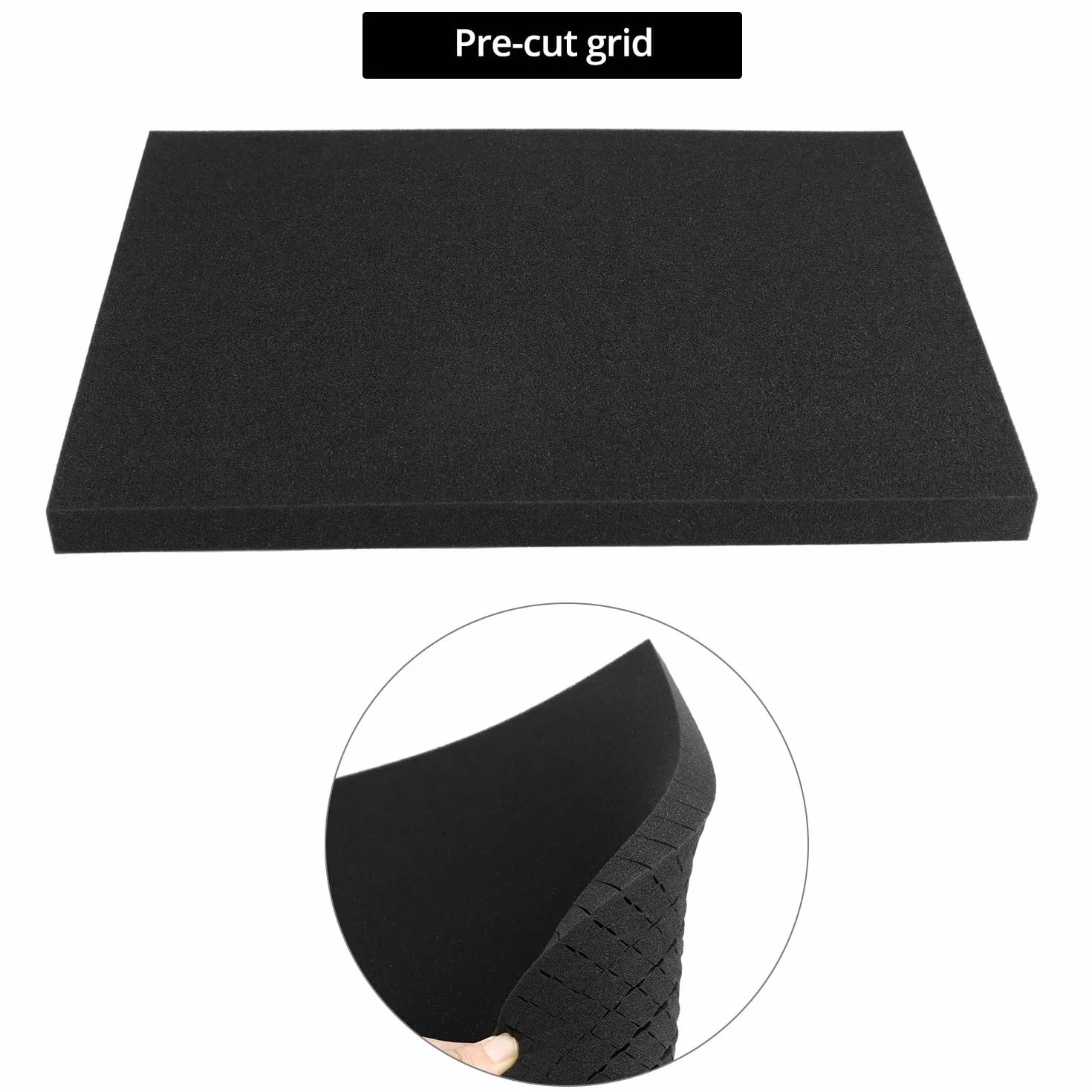 QWORK® pianka kostkowa z pianki siatkowej, 4 sztuki, 400 x 300 x 25 mm 400 x 300 x 10 mm, może być używana do ochrony narzędzi, aparatów, kosmetyków i rzemiosła
