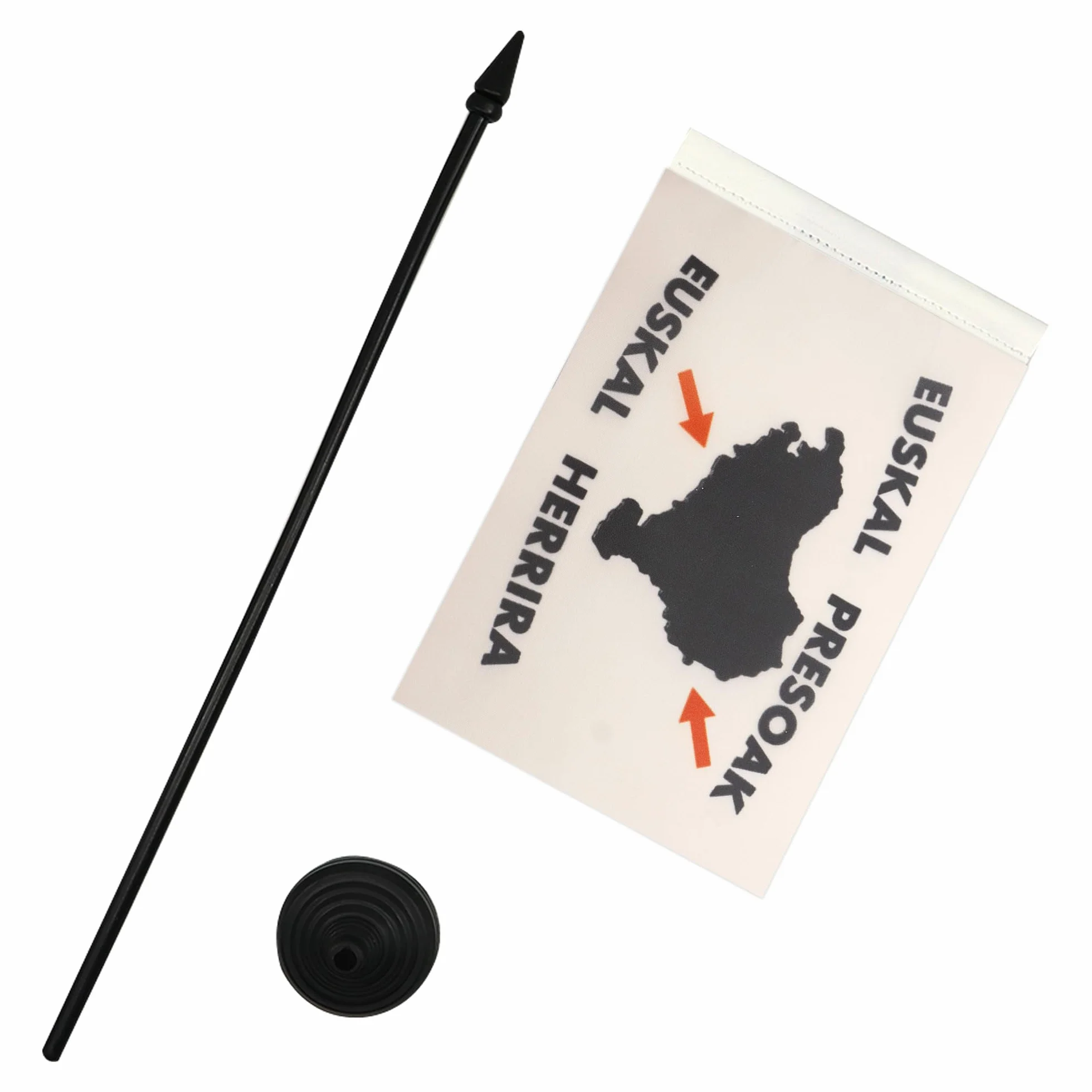 AZ FLAG - Flaga stołowa Niemiec z orłem 21 x 14 cm - mała niemiecka flaga biurowa 100% poliester z 25 cm drążkiem i czarną plastikową podstawą
