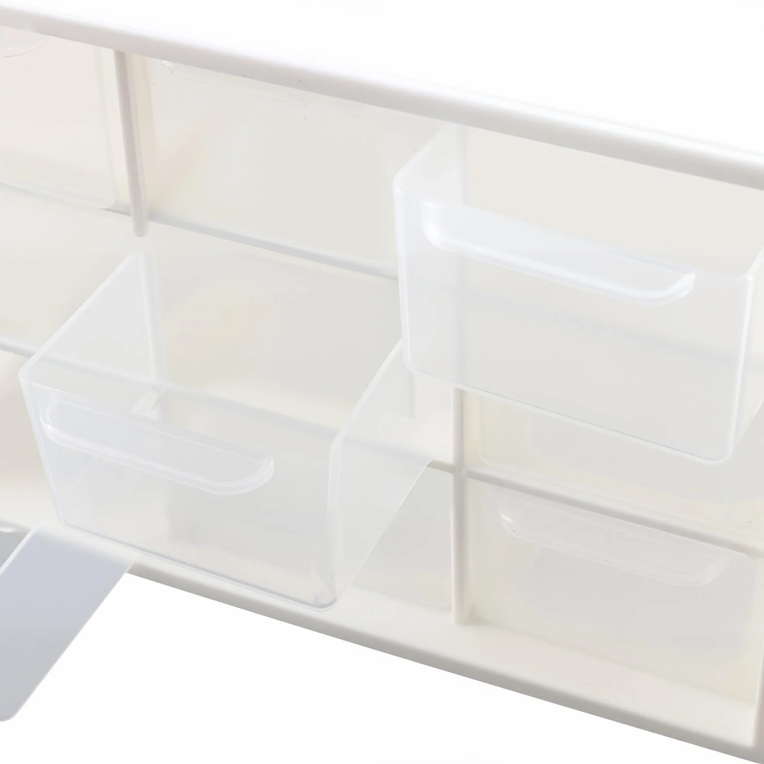 6 sztuk pude?ek do majsterkowania z 9 szufladami, 18 x 12 x 10 cm, ma?e pude?ko z szufladami, bia?e, organizery na biurko, z 9 szufladami