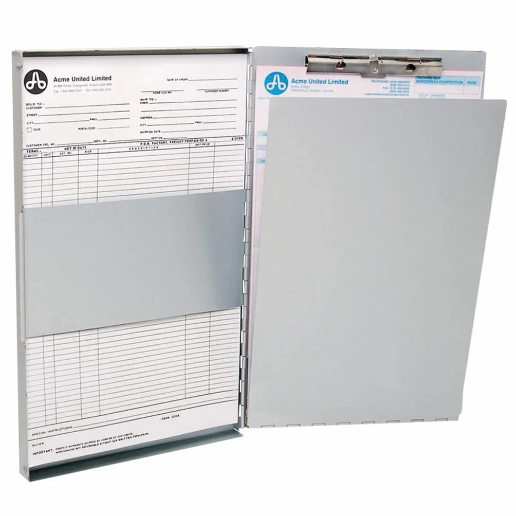 Westcott E-17004 00 Aluminiowy uchwyt pudełko, A4, wewnętrzny schowek, otwieranie z boku