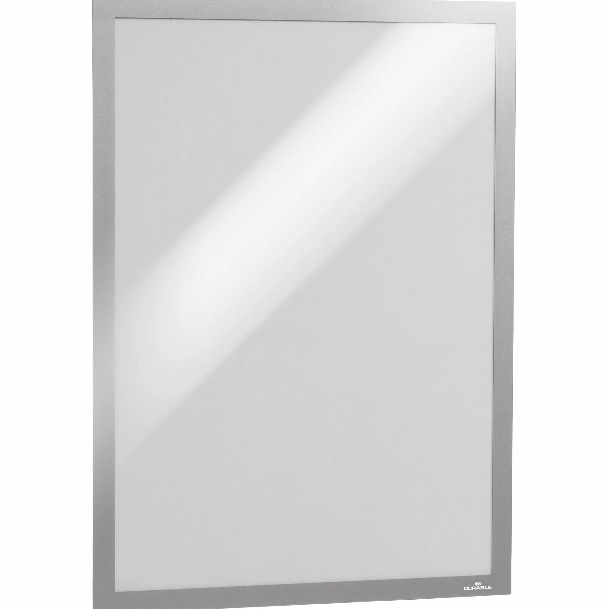 Durable 487323 Ramka informacyjna Duraframe (A3, samoprzylepna z magnetycznym zamknięciem) 2 sztuki, kolor srebrny