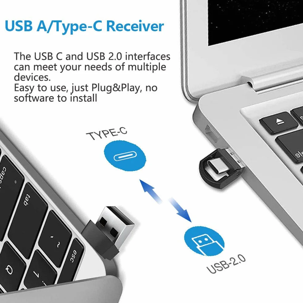 USB/Type-C 2 w 1 klik do prezentacji Powerpoint, hiperlink regulacja głośności bezprzewodowy prezentator zdalna prezentacja wskazówka slajd Advancer PPT klikacz do Mac iPad komputer laptop