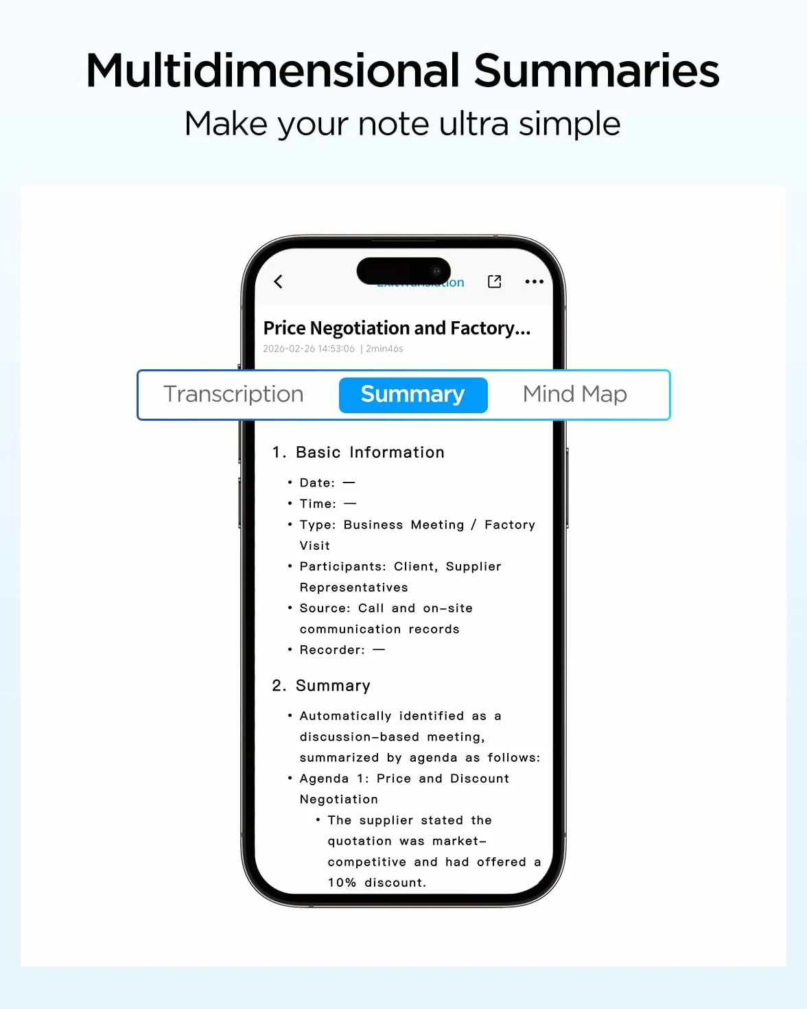BOYA Dyktafon Notra AI, atmosfera/rozmowy telefoniczne/przechwytywanie Bluetooth, transkrypcja AI i inteligentne podsumowanie, obsługa ponad 140 języków, 64 GB pamięci, magnetyczny organizer notatek