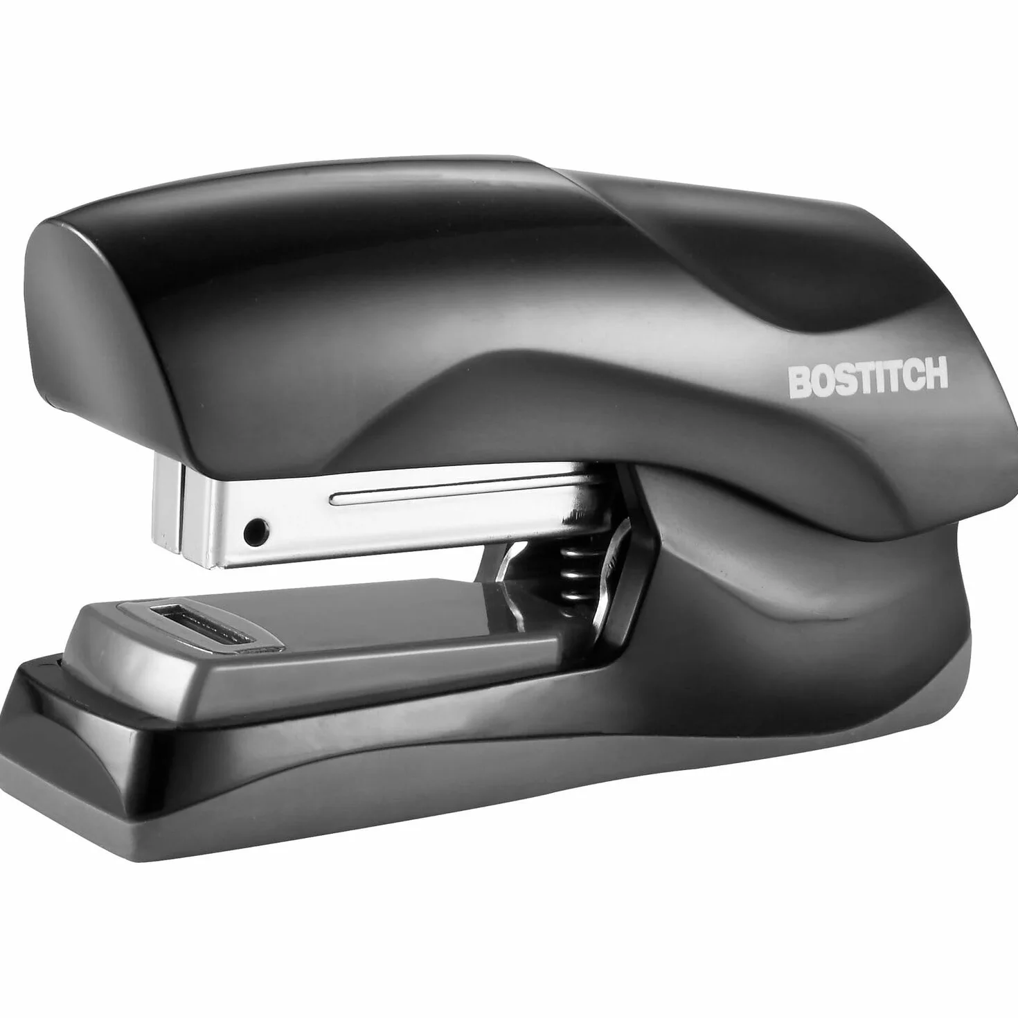 Bostitch Office Zszywacz o dużej wytrzymałości, pojemność 40 arkuszy, bez zacinania, pół paska, pasuje do dłoni, do klasy, biura lub biurka, czarny