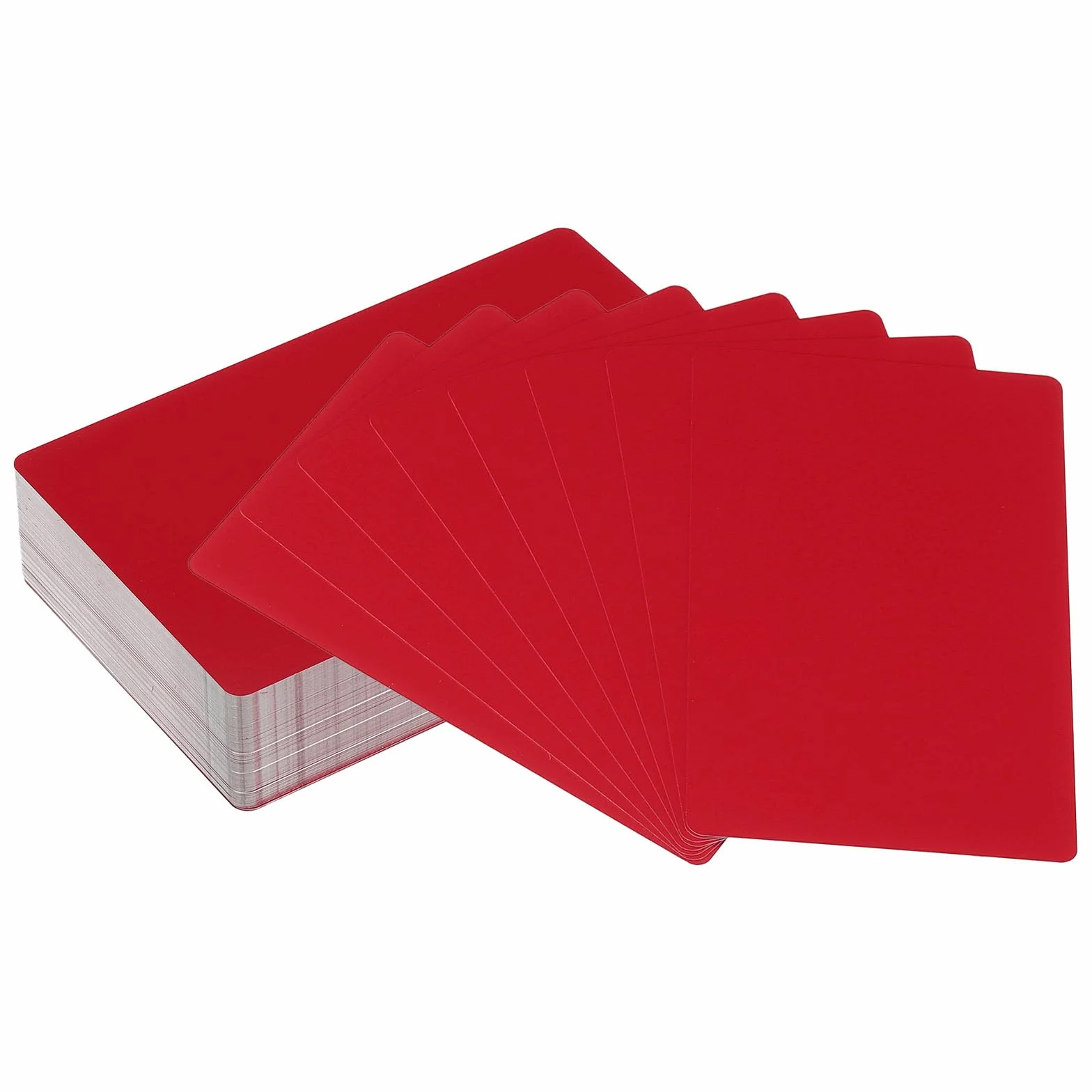 PATIKIL 100 sztuk aluminiowa wizytówka 3,4 x 2,1 cala grawerowana laserowo czerwona