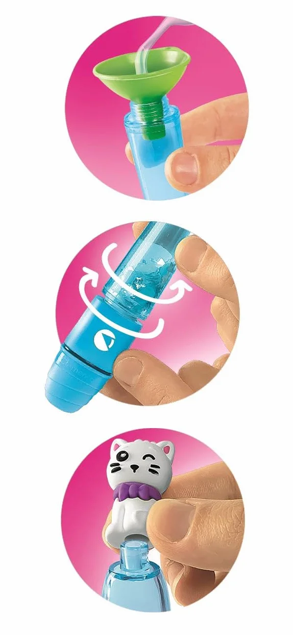 Clementoni Idea – Create Your Highlighters: Sweet Pets – laboratorium do spersonalizowanych zakreślaczy, kreatywny zestaw dla dzieci od 6 lat, z 2 spersonalizowanymi zakreślaczami z akcesoriami, 18875