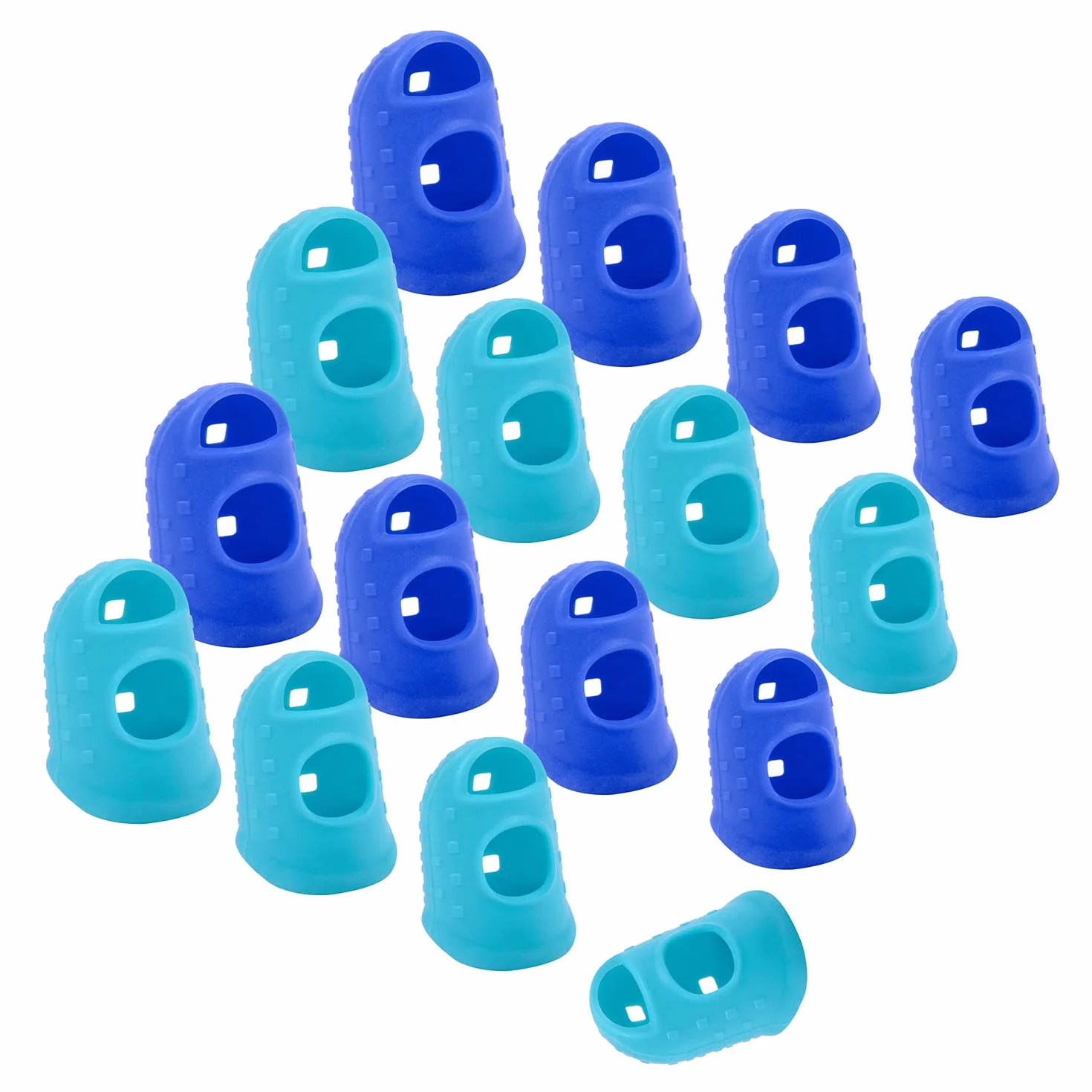 Wisdompro Silikonowe naparstki na palce, 16 szt., 4 rozmiary, silikonowe naparstki, ochraniacze na palce, ochraniacze na palce, osłona do liczenia pieniędzy, sortowania papieru, szycia, robienia na