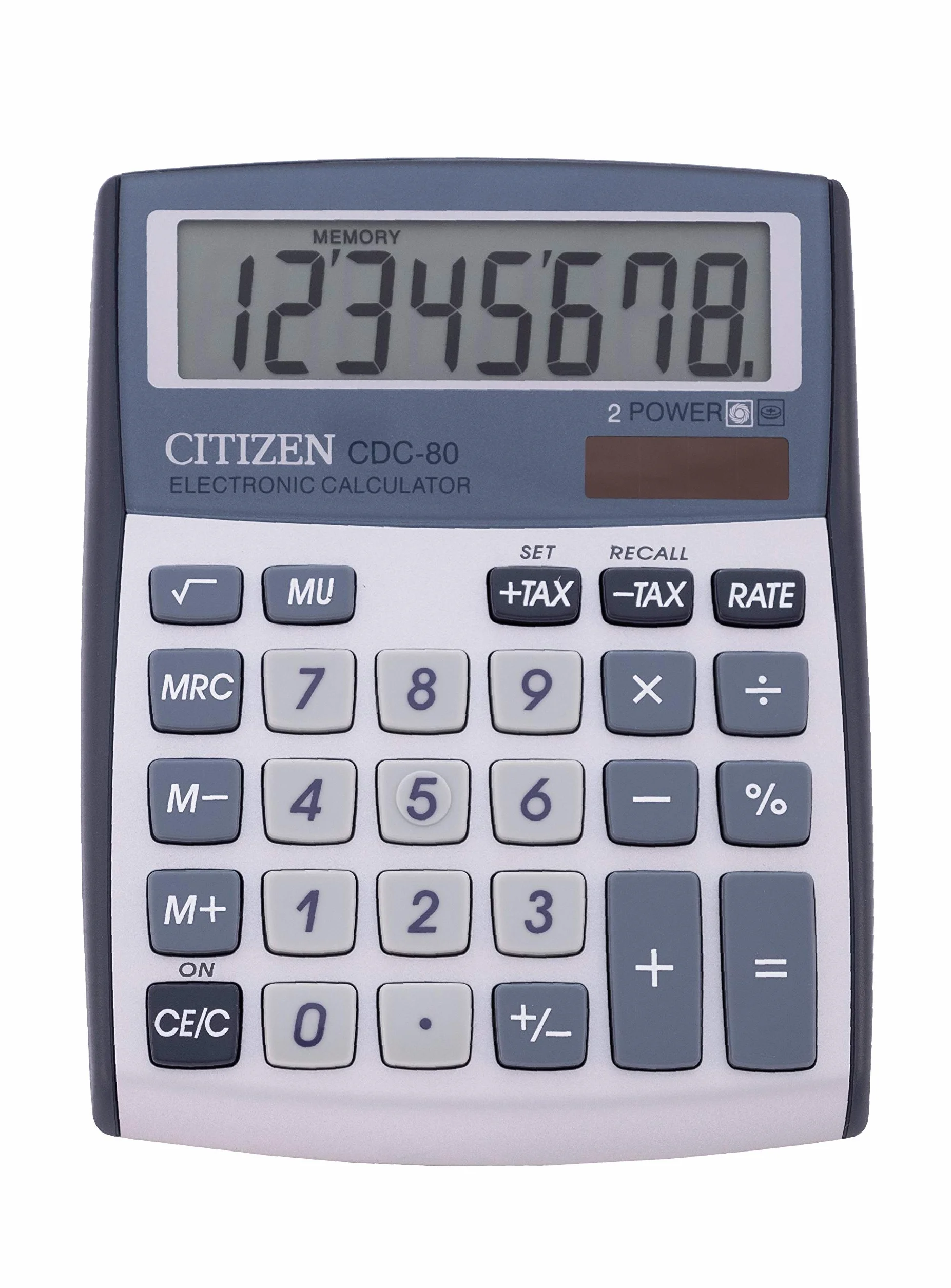 Citizen CDC-80 kalkulator biurkowy biały, CDC 80WB, srebrny