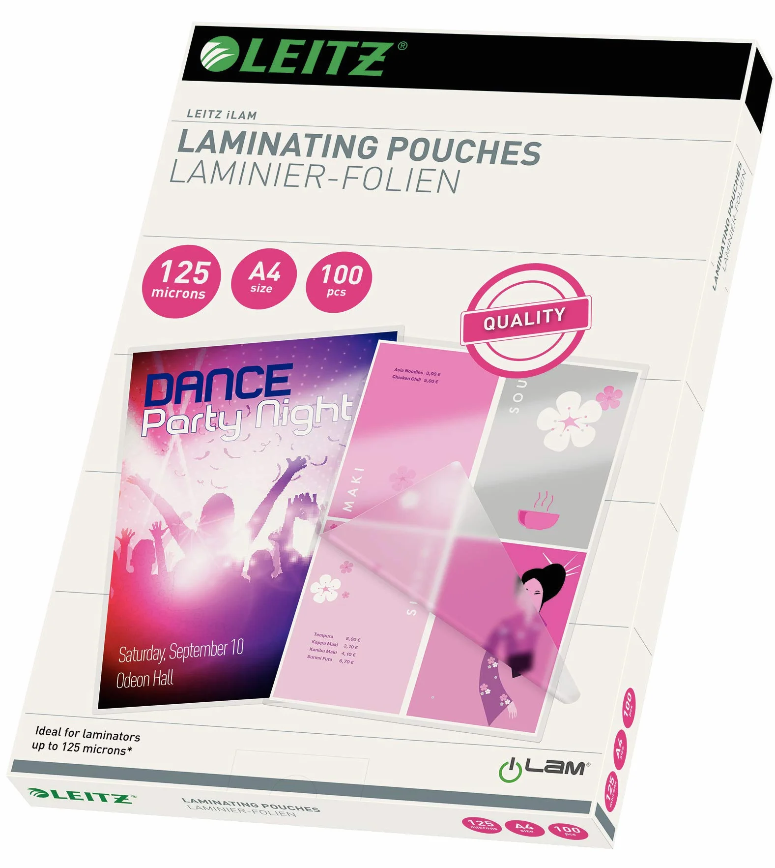 Leitz Folia do Laminowania Przezroczysta 100 Sztuk