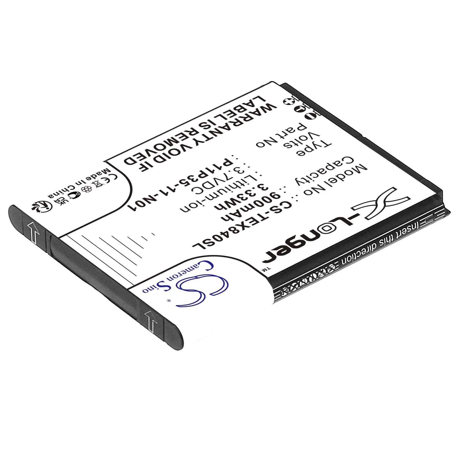 CS-TEX840SL Baterie 1300mAh kompatybilny z [TEXAS INSTRUMENTS] SELECT TI-Nspire CX, TI Nspire CX, TI Nspire CX CAS Graphing, TI-84 CE, TI-84 Plus CE, TI-Nspire CX CAS zastępuje 3.7L12005SPA, P11P35-1