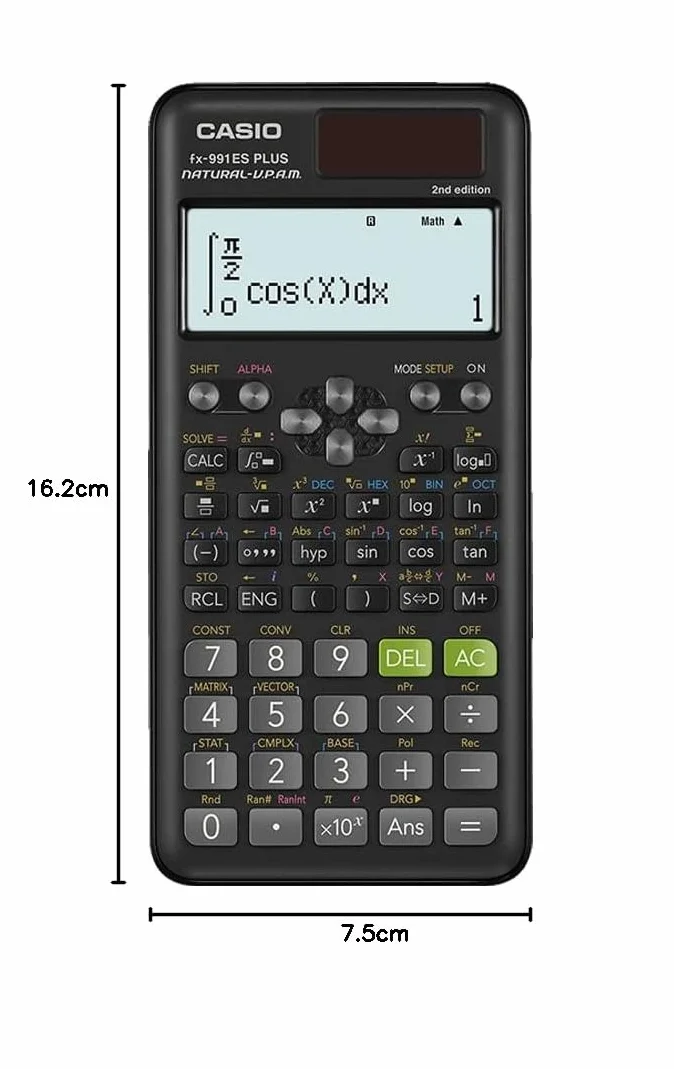 Casio fx-991ES PLUS-2 Kalkulator Naukowy, Czarny