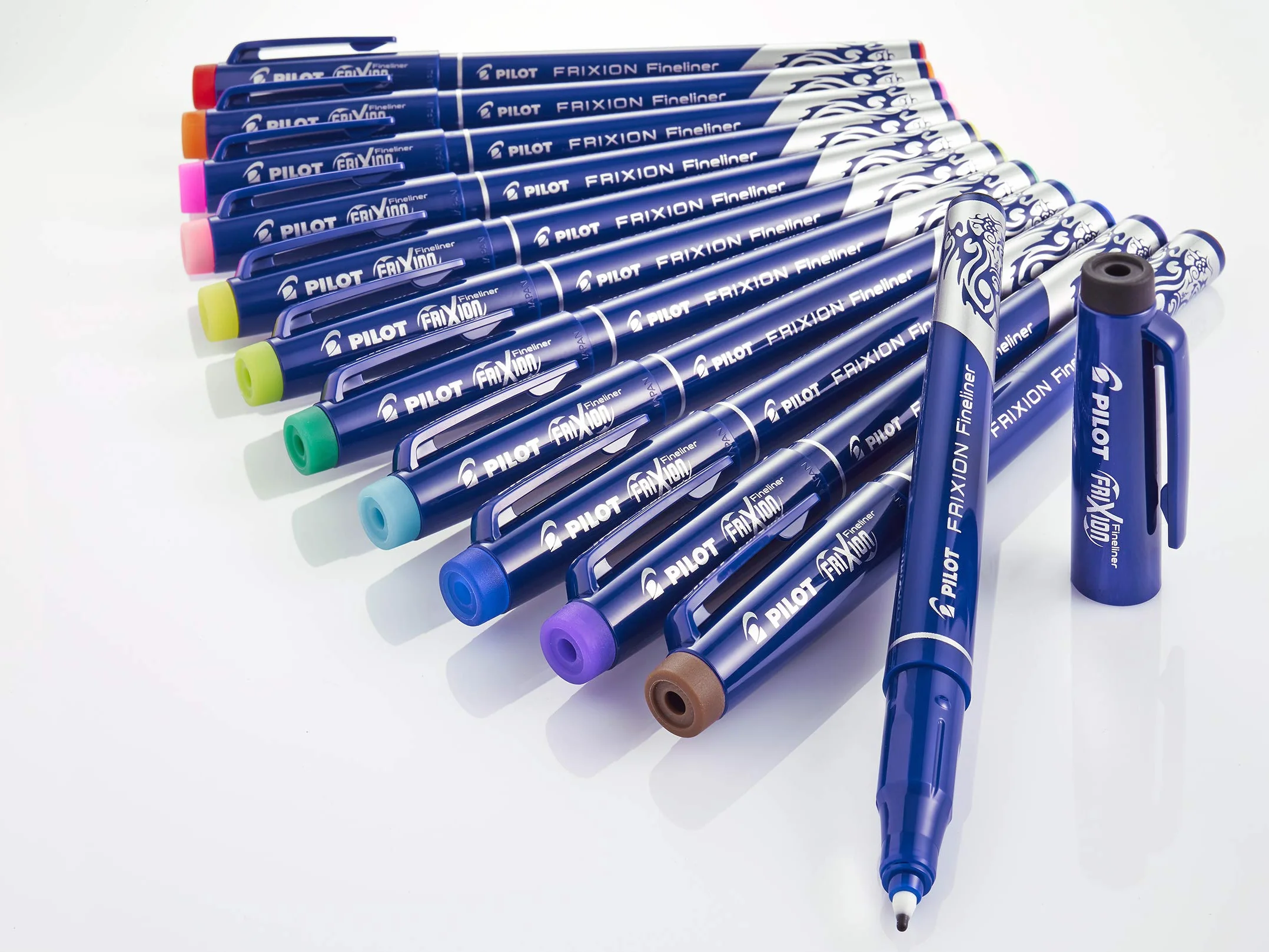 PILOT FriXion cienkopis, ścieralny, zestaw 12 sztuk, czarny/niebieski/czerwony/zielony/różowy/fioletowy/brązowy/żółty/pomarańczowy/babypink/jasnozielony/niebieski