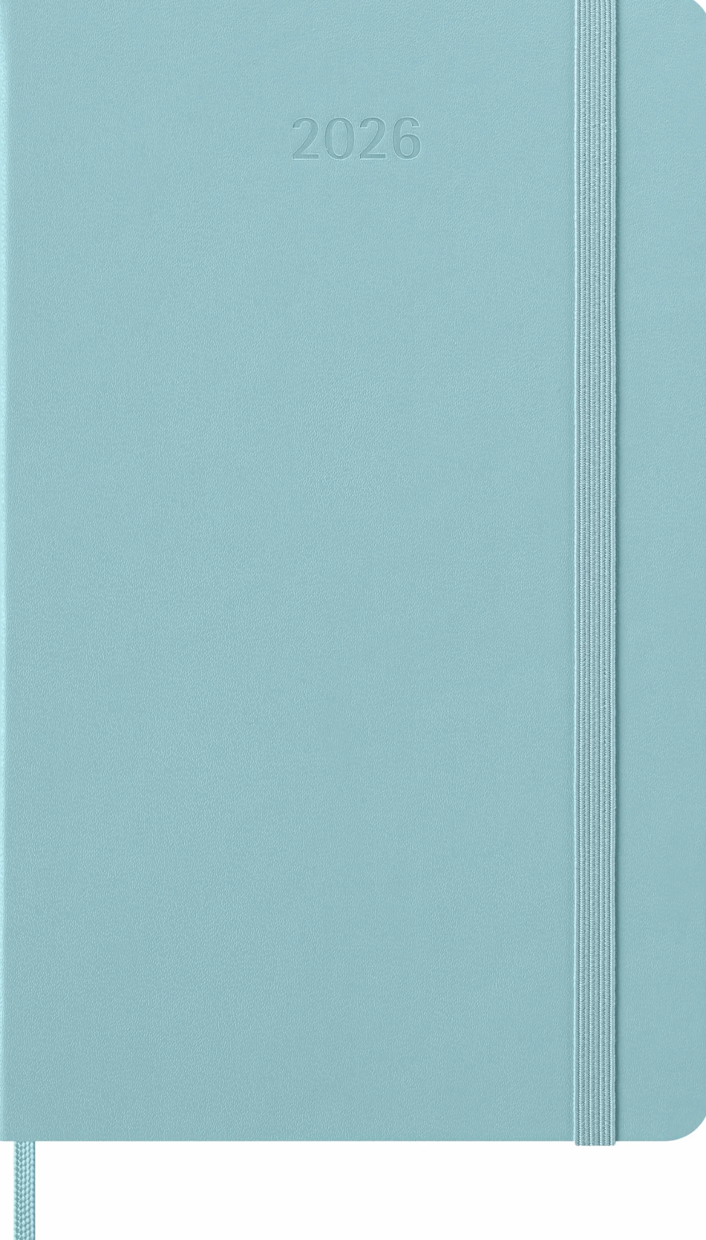 Moleskine 12 Monate Wochen Notizkalender 2026, Large/A5, fester Einband, Aquamarin
