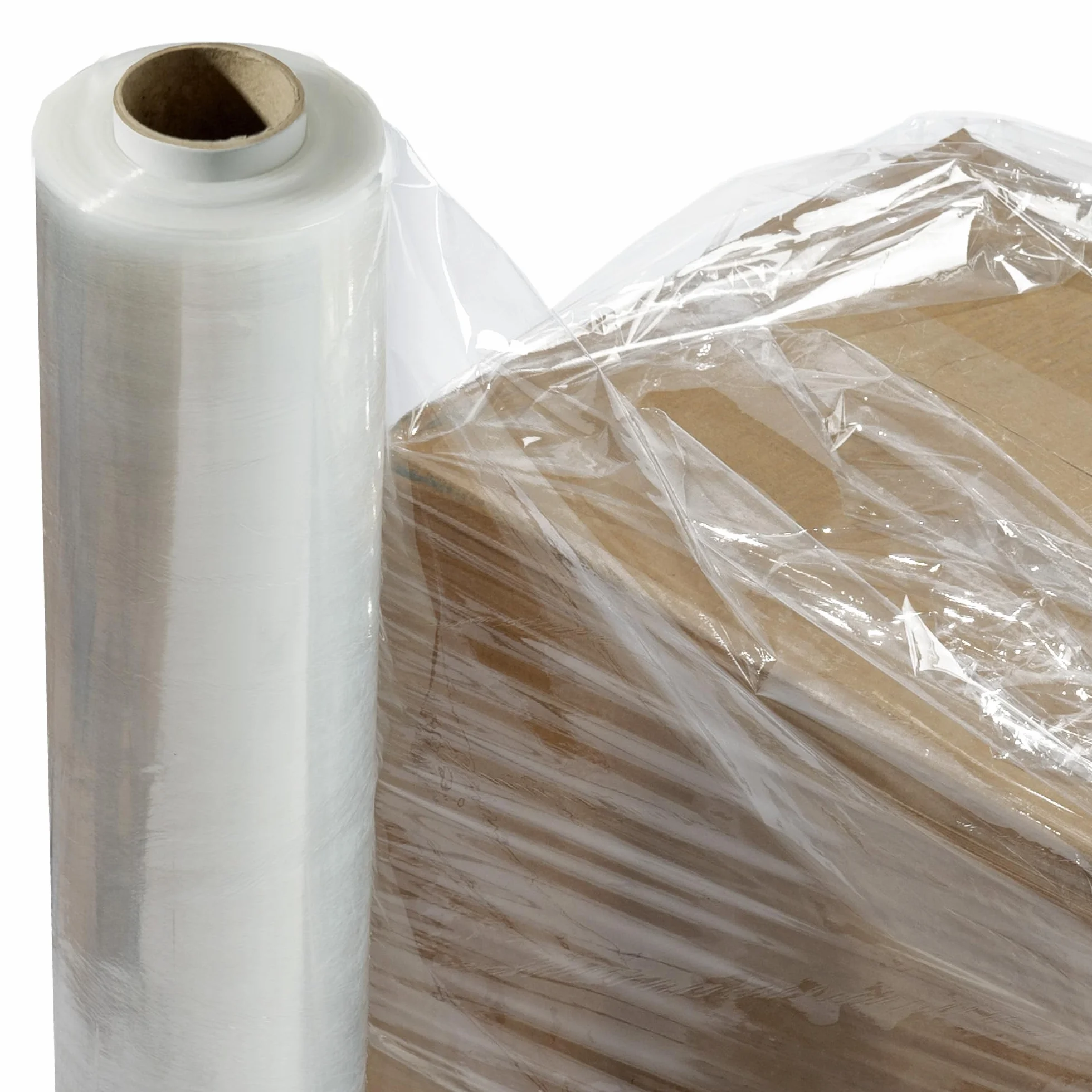 Folia stretch bezbarwna 3,0kg (300) Do Palet Opakowań Przeprowadzki Cienka Tuleja, Elastyczna i Wytrzymała Transparentna Folia w Rolce 54 cm Zabezpieczająca