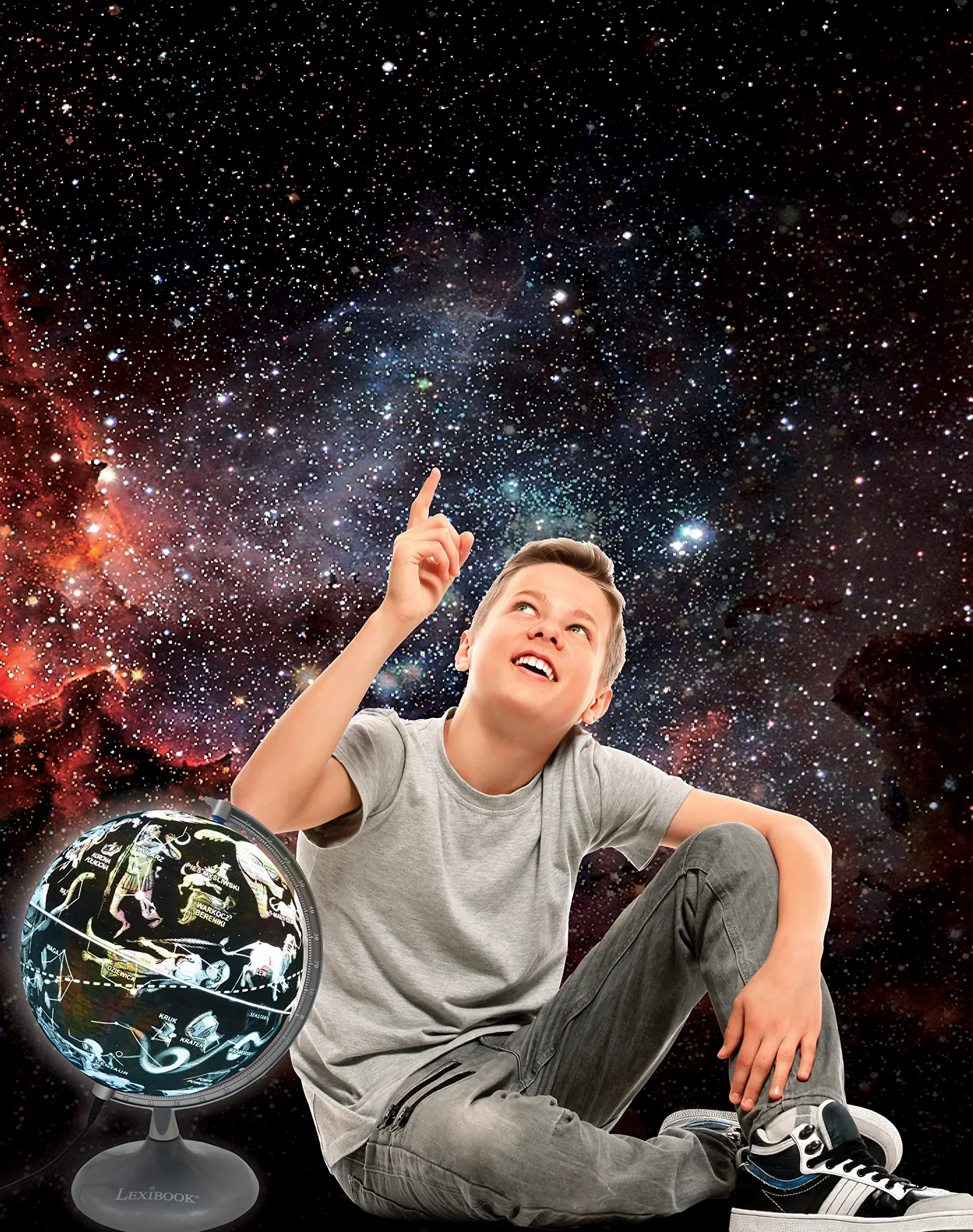 Lexibook, Podświetlany Globus-Planetarium, Stem, 2-W-1: Globus za Dnia, Planetarium w Nocy, NLJ185PL