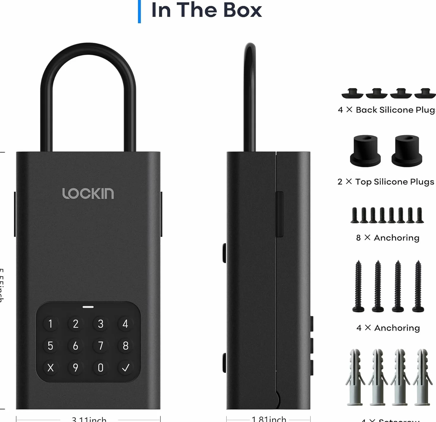 Lockin Uaktualniona bezprzewodowa inteligentna skrytka na klucze do domu na zewnątrz naścienna wisząca elektroniczna skrzynka na klucze aplikacja cyfrowy Bluetooth bezpieczny zdalny dostęp kod PIN dla