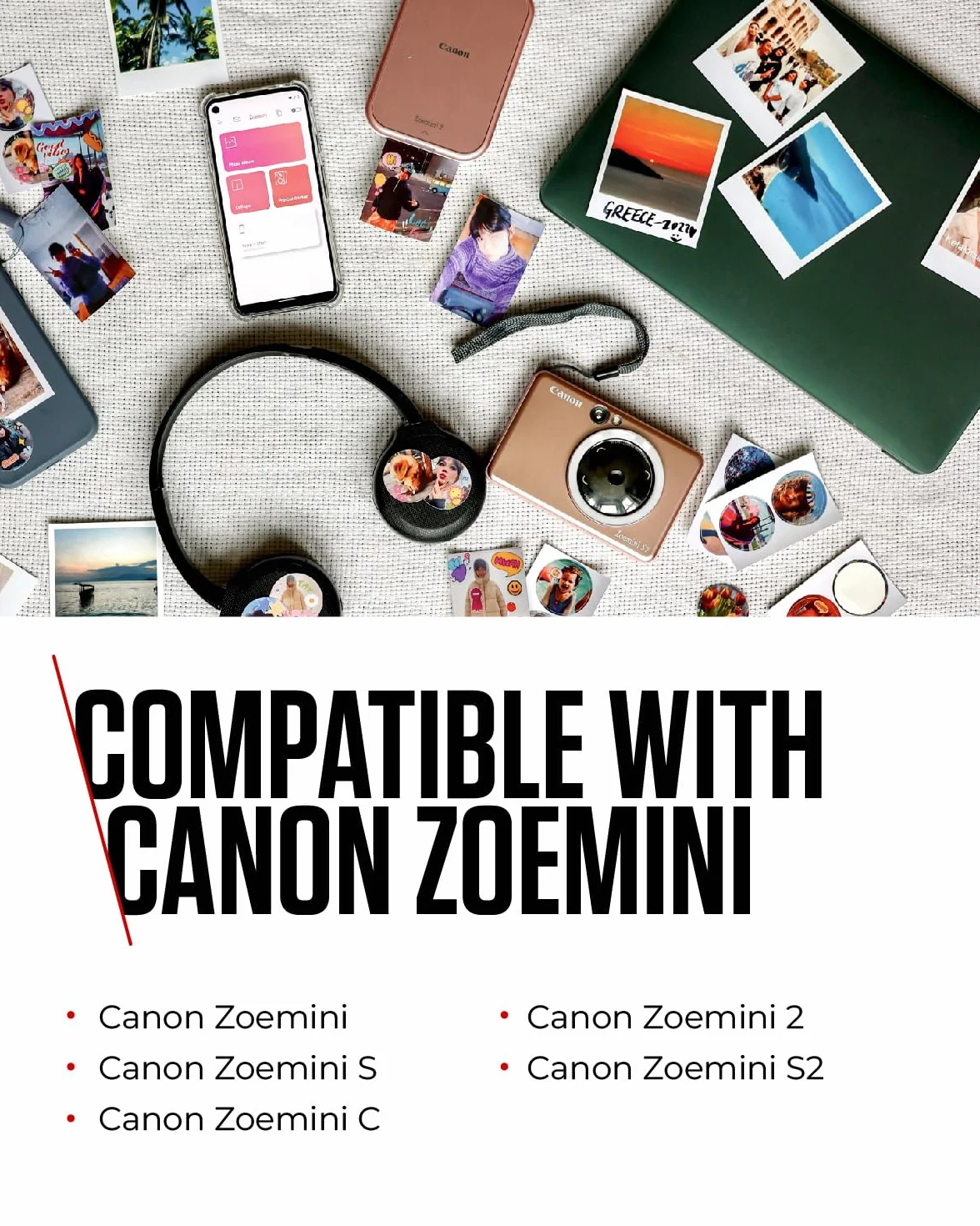Canon Zink papier fotograficzny samoprzylepny 5 x 7,6 cm (2 x 3") 100 arkuszy