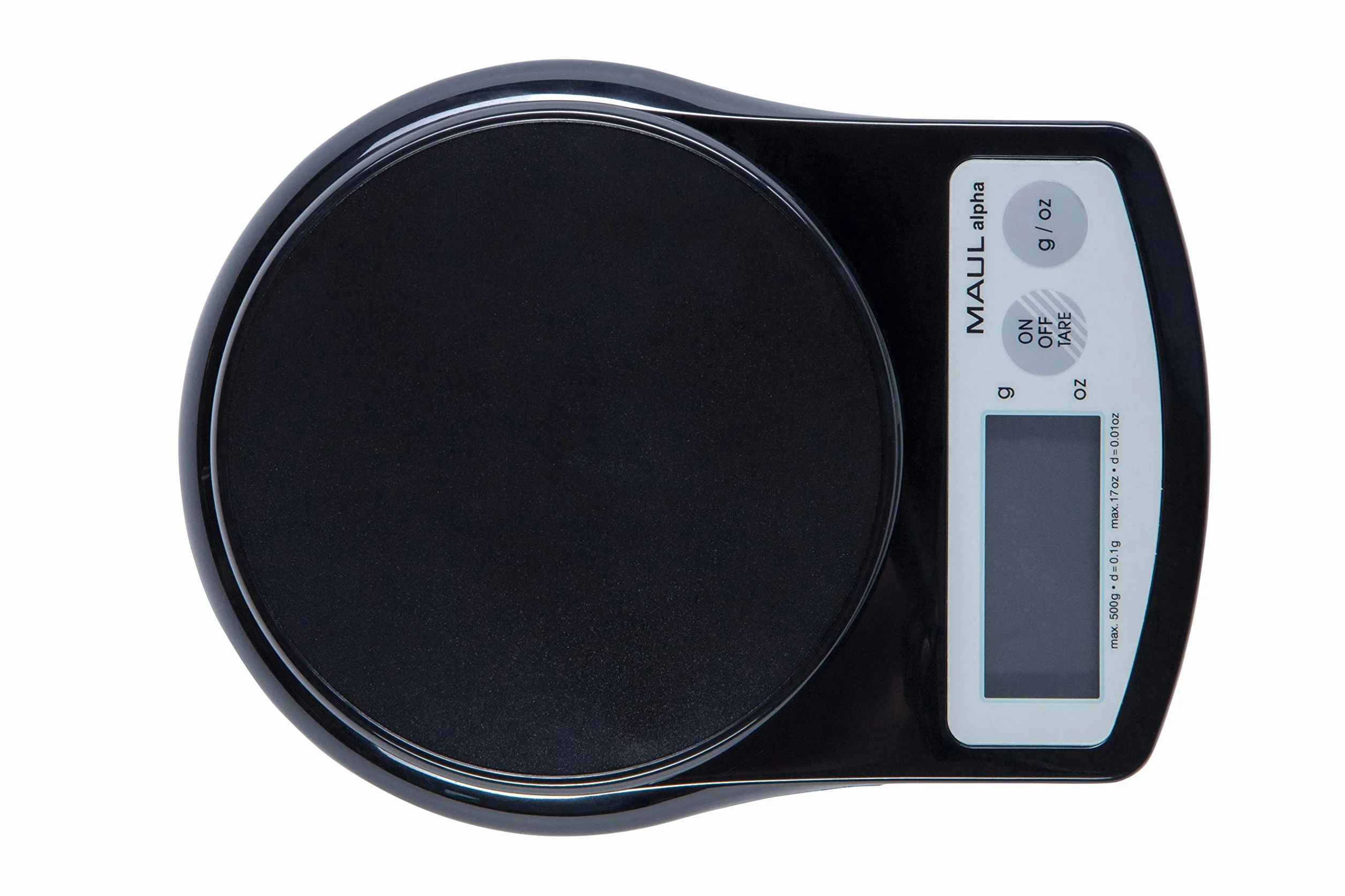 MAUL MAULalpha 1640590 Precyzyjna Waga z Baterią, 500 G, Czarna