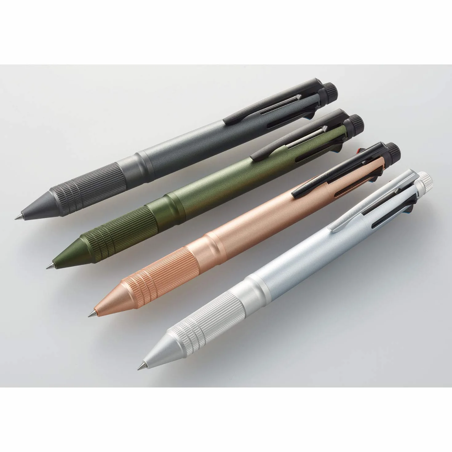 uni Jetstream 4&1 Metal Edition, długopis kulkowy 0,5mm (czarny, czerwony, niebieski, zielony) i ołówek mechaniczny 0,5mm, Gun Metallic (MSXE52000A05.43)