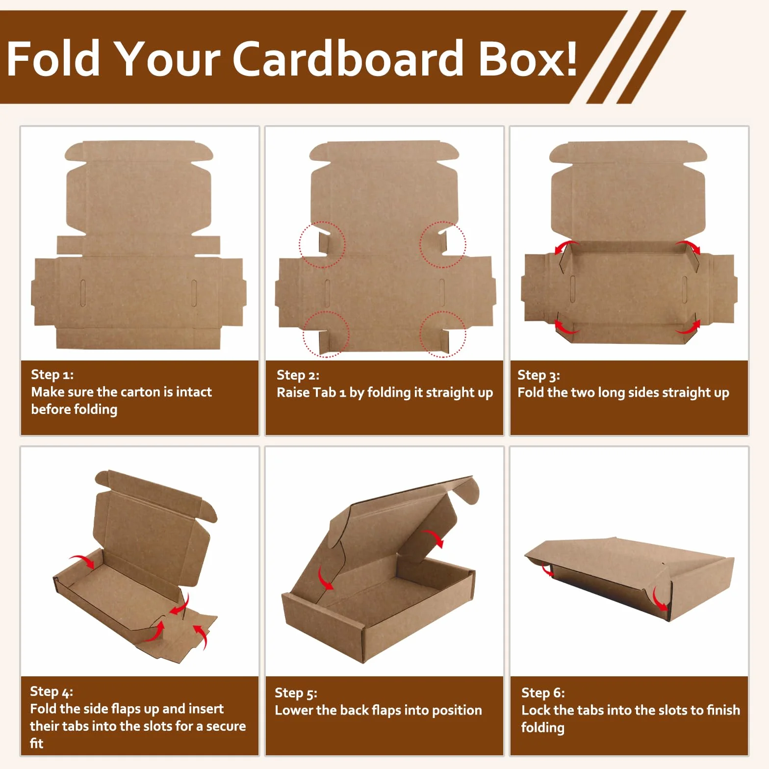 15 x 10 x 4 cm Kraft Składane Pudełko Wysyłkowe – Karton z Recyklingu – Naturalny Brąz Wewnątrz i Na Zewnątrz – Na Biżuterię, Rękodzieło i Prezenty – 25 szt.