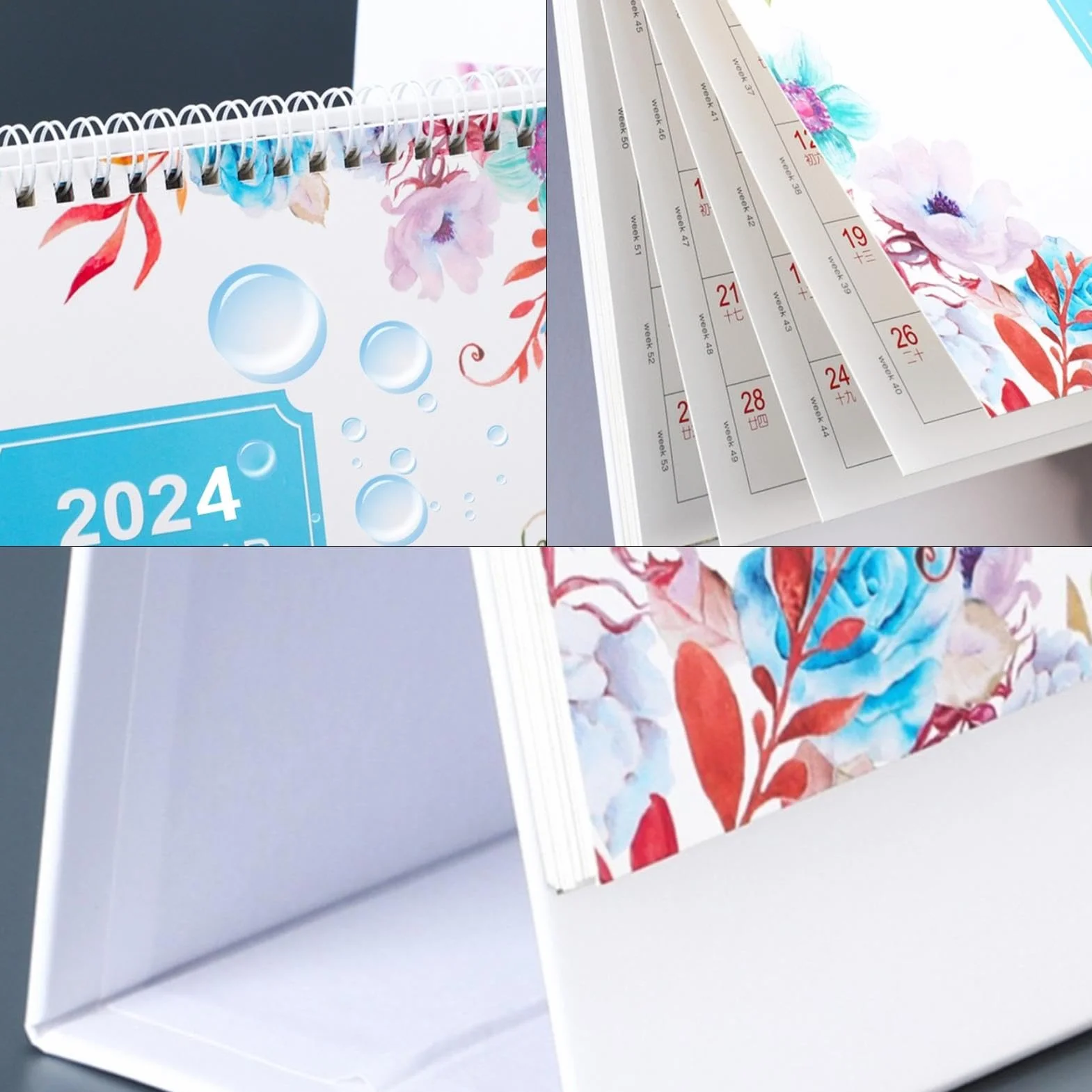 Desktop Calendar 2025-2026, Monthly Planner, 8x7.8 Inch with Stickers for Home School