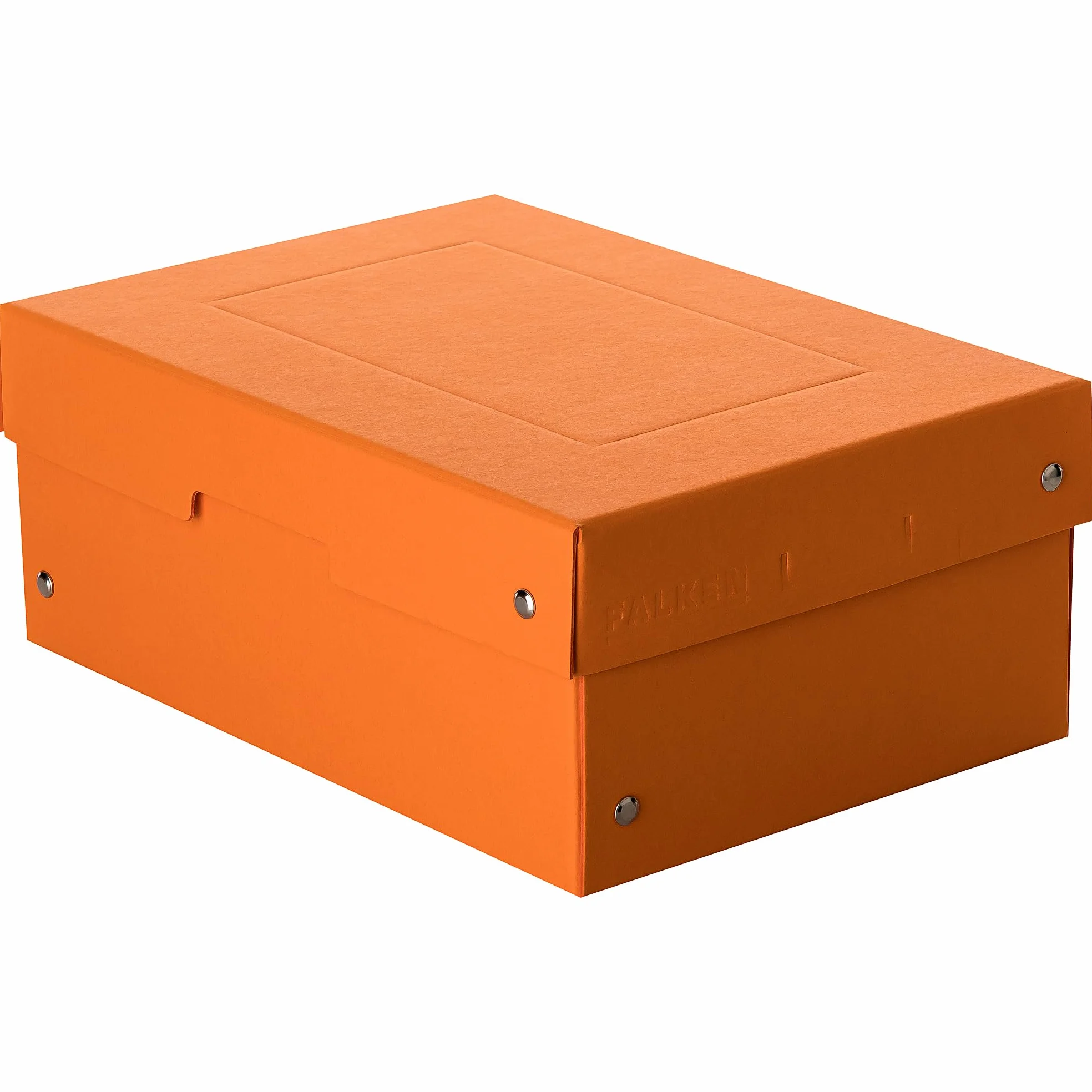 Oryginalny Falken PureBox Pastel. Made in Germany. 100 mm wysokości DIN A5 pomarańczowy. Pudełko do przechowywania z pokrywką ze stabilnego kartonu wegańskie pudełko prezentowe pudełko transportowe