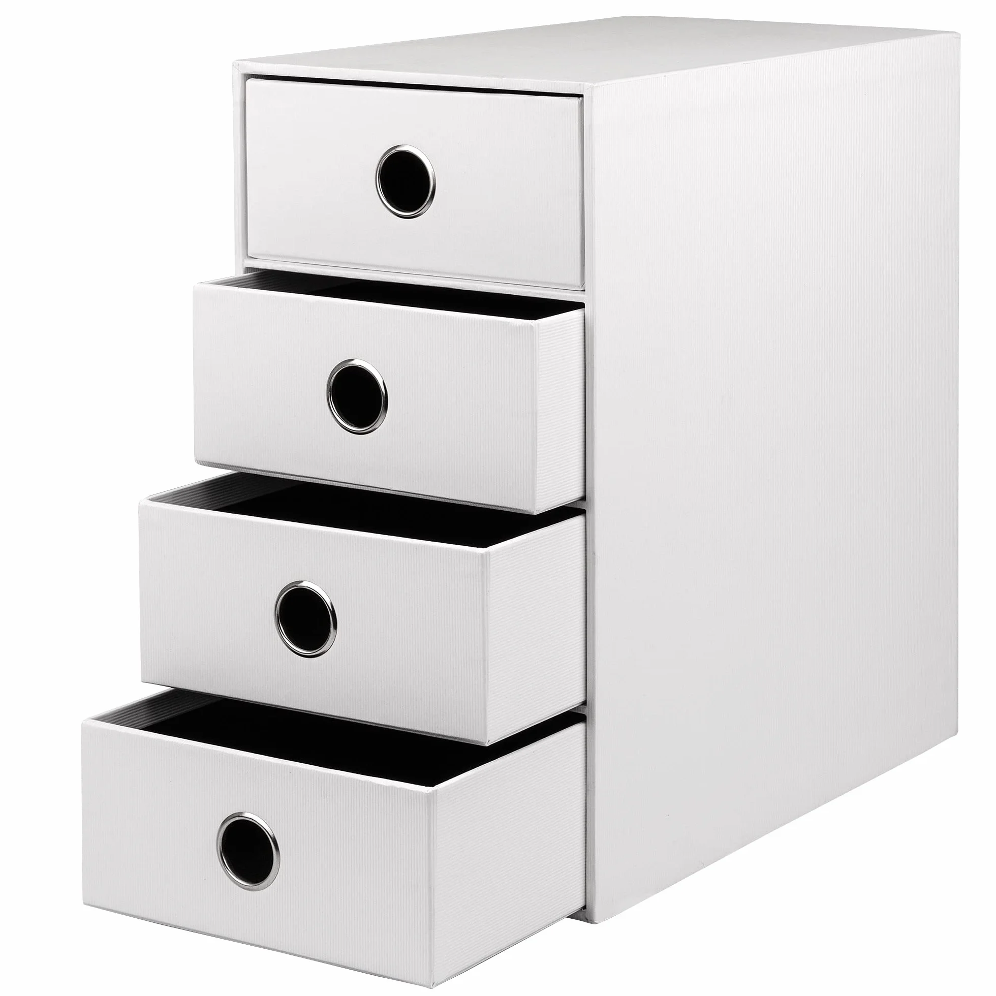 Rössler Papier 1524452094 - S.O.H.O. 4-szufladowe pudełko na DIN A5, z otworem na uchwyt, edycja specjalna biała, 250 x 175 x 320 mm, 1 szt.