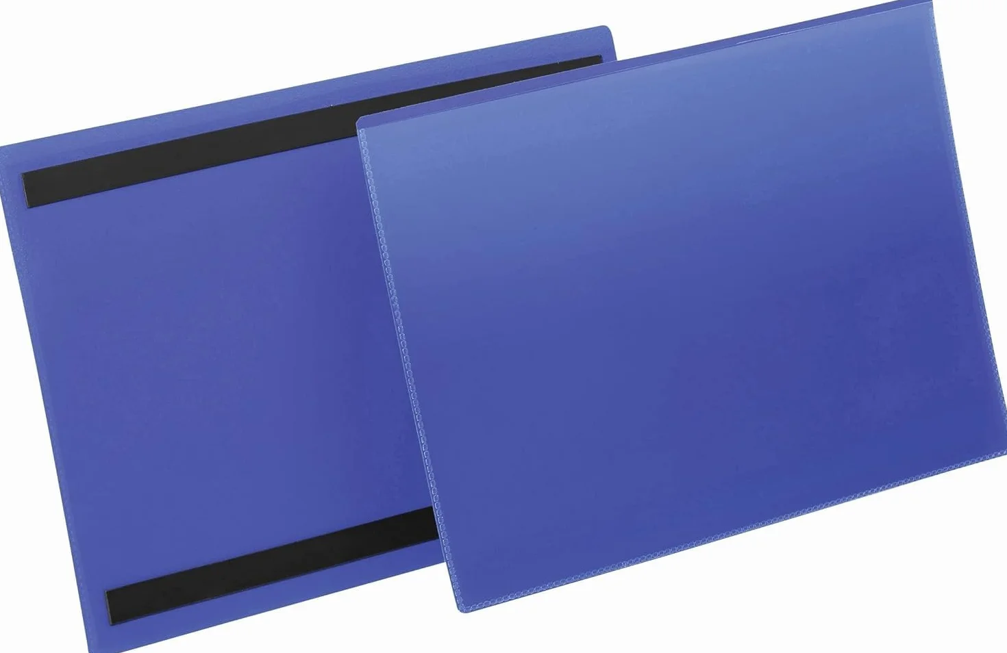 Durable 174507 Magnetyczna kieszeń magazynowa (A4, pozioma), opak. 50 sztuk, kolor granatowy.