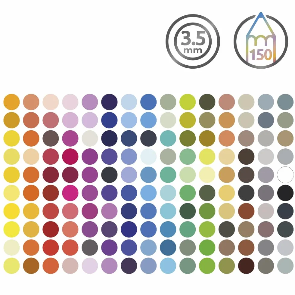Derwent Chromaflow ołówki 380 cm, puszka, okrągły rdzeń 3,5 mm, wytrzymałość rdzenia, mieszane z gładką teksturą, idealne do rysowania, kolorowania i nakładania warstw, profesjonalna jakość, 2306263