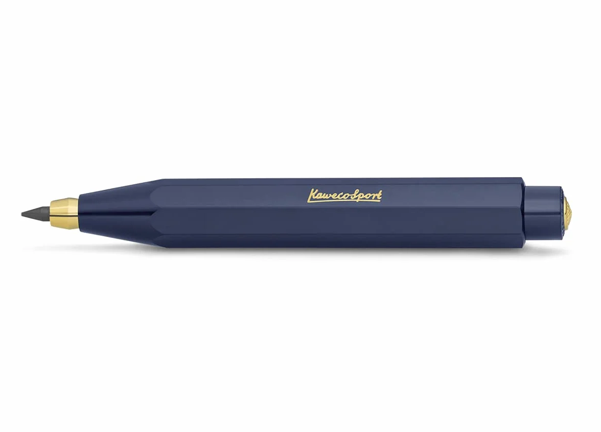 Kaweco CLASSIC SPORT Ołówek upadkowy, granatowy, 3,2 mm, 5B, z wysokiej jakości tworzywa sztucznego o klasycznym wzornictwie, do wielokrotnego napełniania, w kolorze niebieskim, 10,5 cm