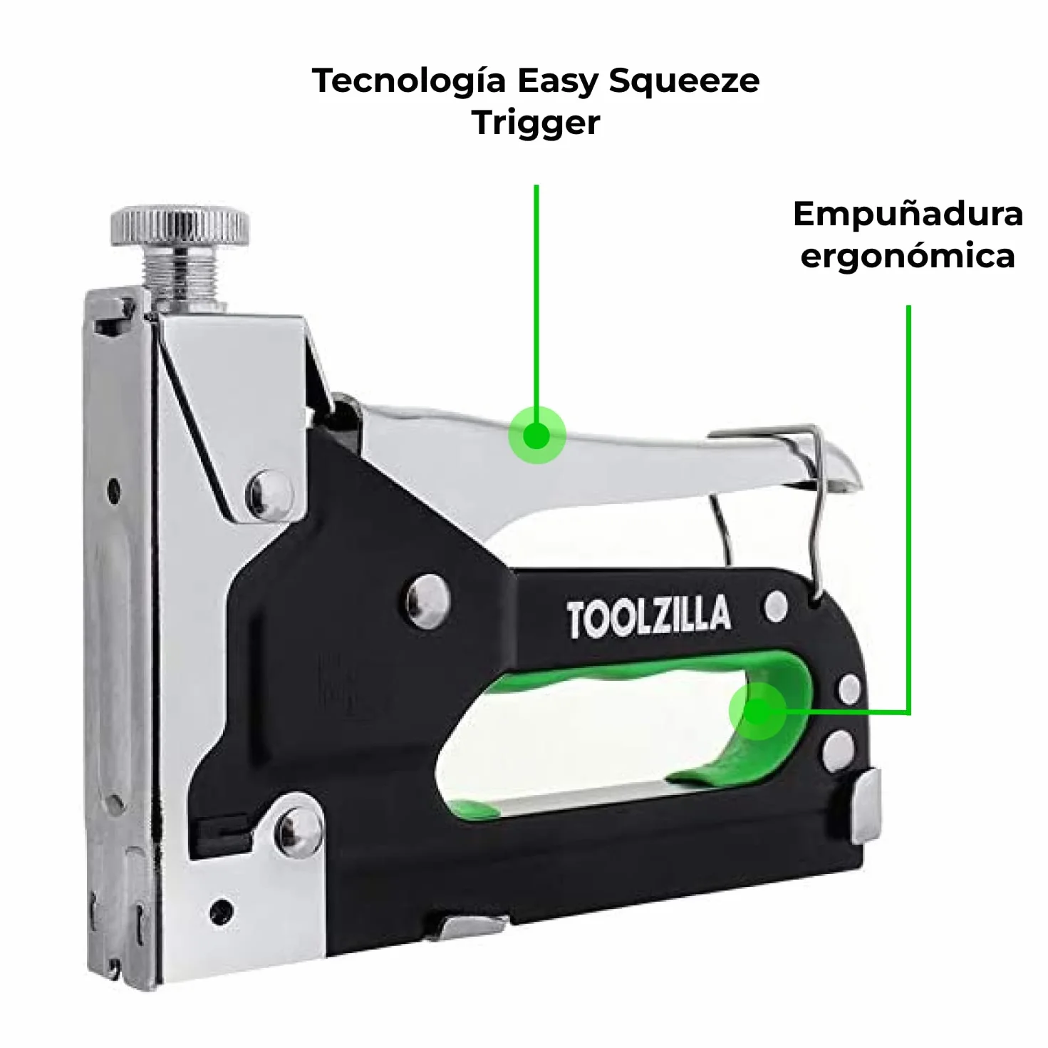 TOOLZILLA Zszywacz - zszywacz do gwoździ - profesjonalny zszywacz ręczny 3 w 1 i różne punkty..