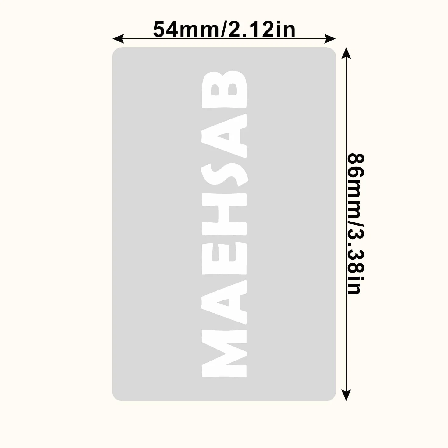 MaeshSab Wizytówki, 100 szt., srebrne, aluminiowe, wizytówki do grawerowania laserowego, metaliczna wizytówka biznesowa, wizytówka DIY, 8,6 x 5,3 cm