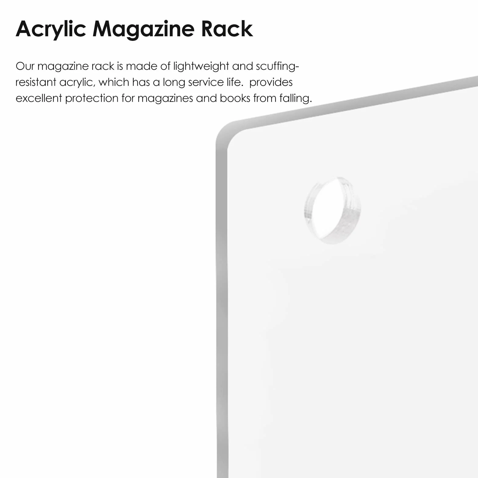 Acrylic Magazine Rack Brochure Holder 3-Pack Wall Hanging Display Stand for Storage Flyer Literature Orange