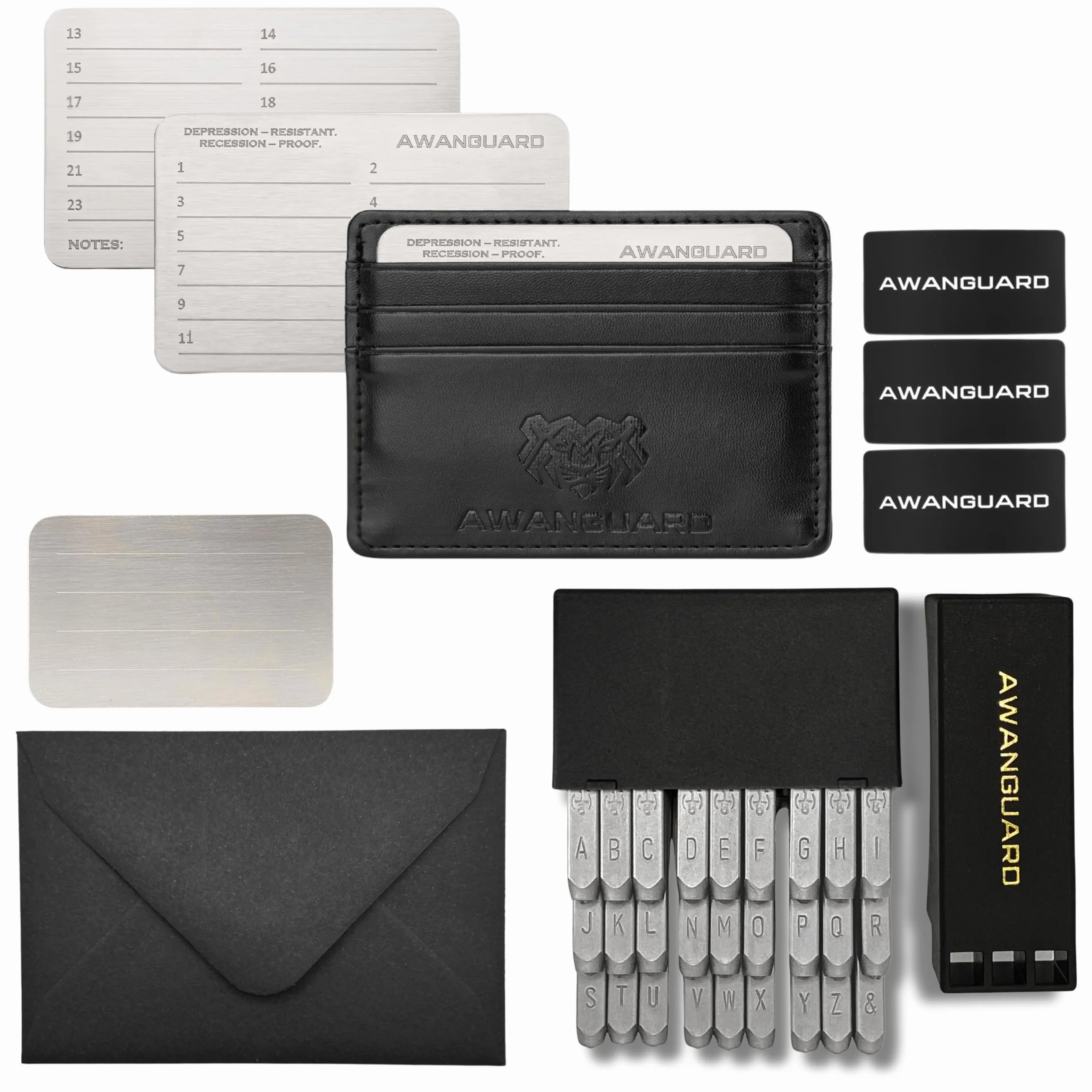 Ultimate Basic Plus - Zimny Portfel Kryptowalut, 3x24 SEED Phrase Crypto Backup + Tabliczka do Ćwiczeń + Etui. Kompatybilny ze WSZYSTKIMI Krypto Portfelami, Sprzętowymi i Programowymi