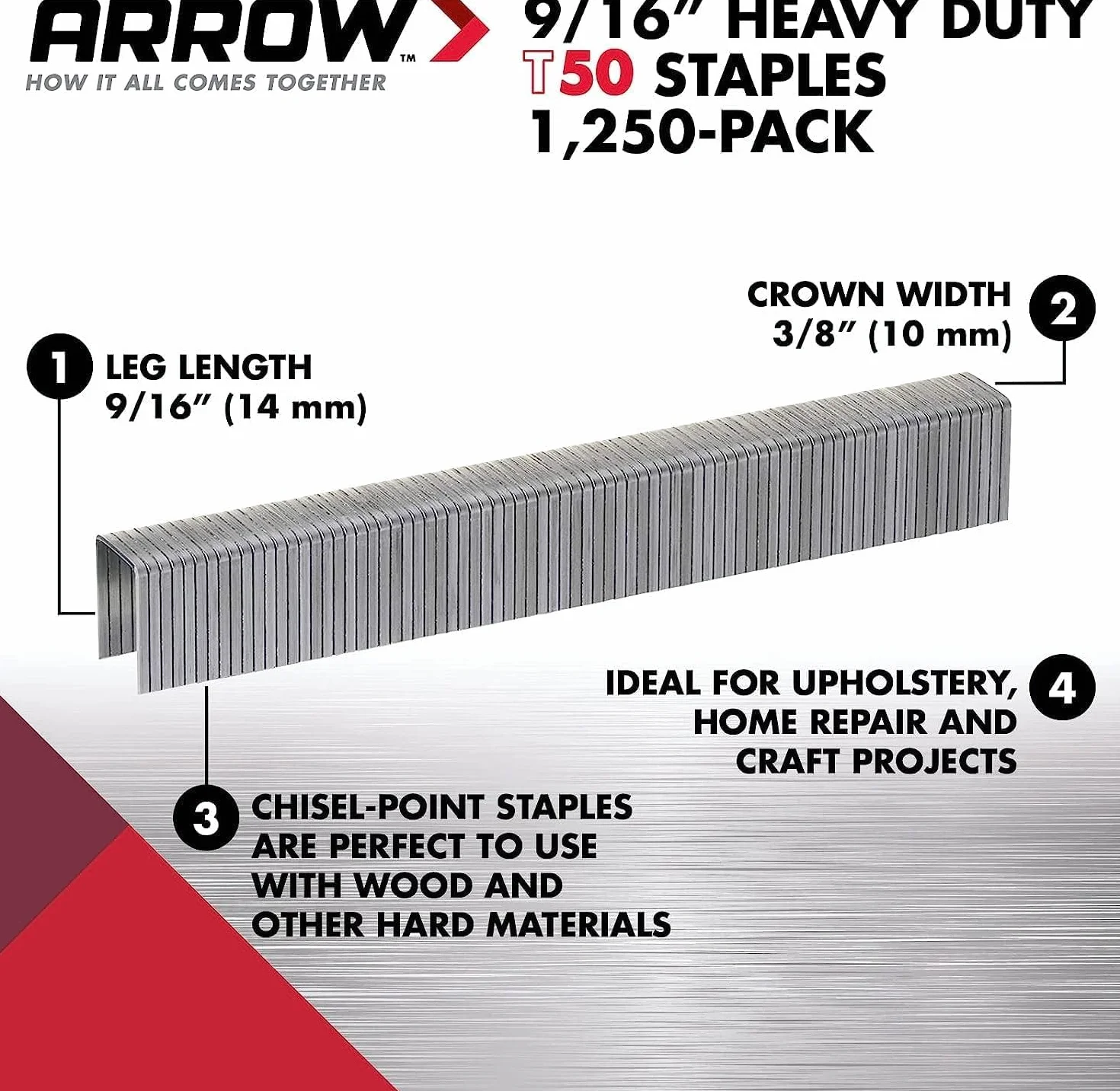ARROW Zszywki T50 - pudełko na zszywki 1 x 1250 (14 mm - 9/40.6 cm)