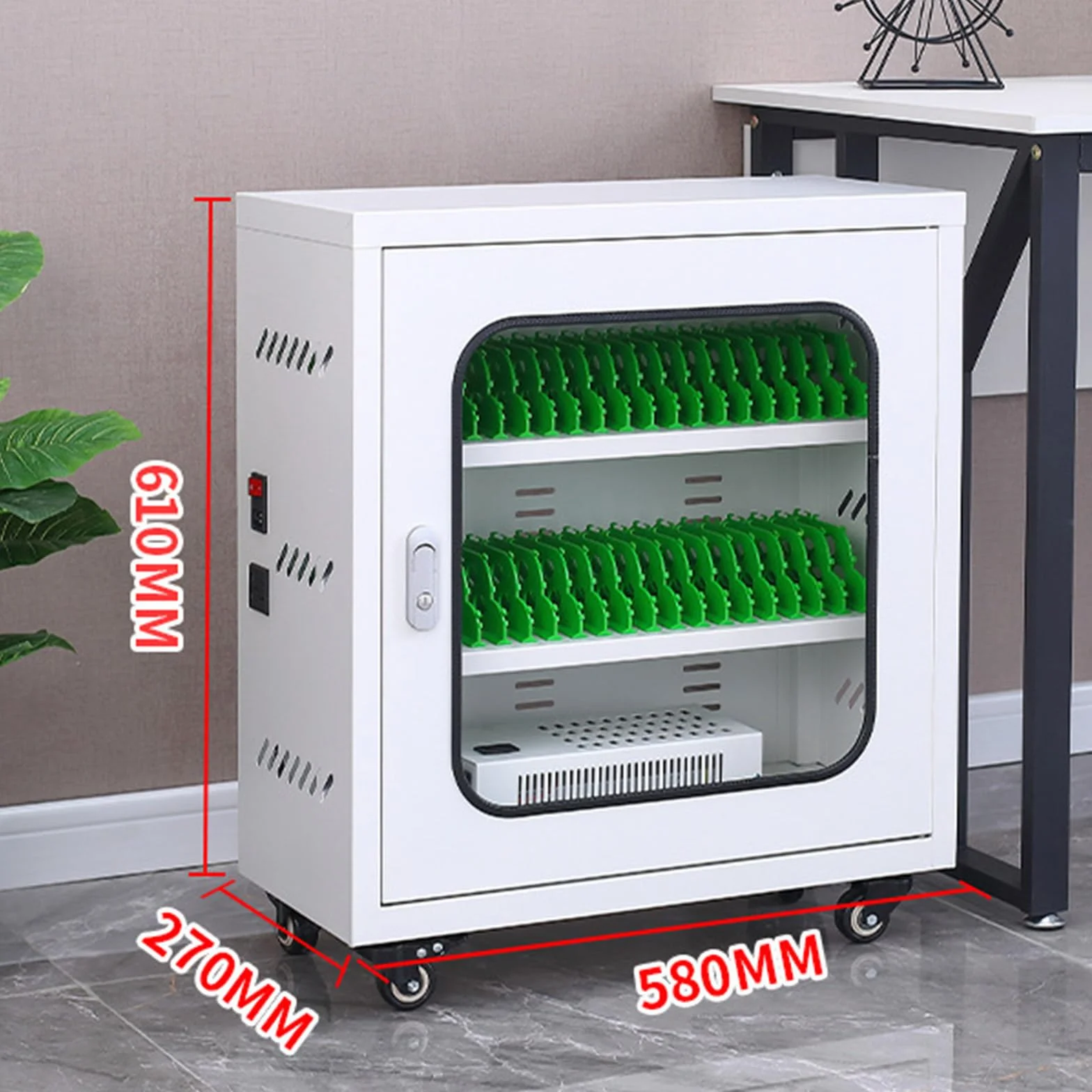 Szafka ładująca i synchronizacyjna, bardzo bezpieczna szafka ładująca i do przechowywania, wiele tabletów, z miejscem na 12-60 tabletów, odporne na temperaturę drzwi i wentylator, 40 slotów