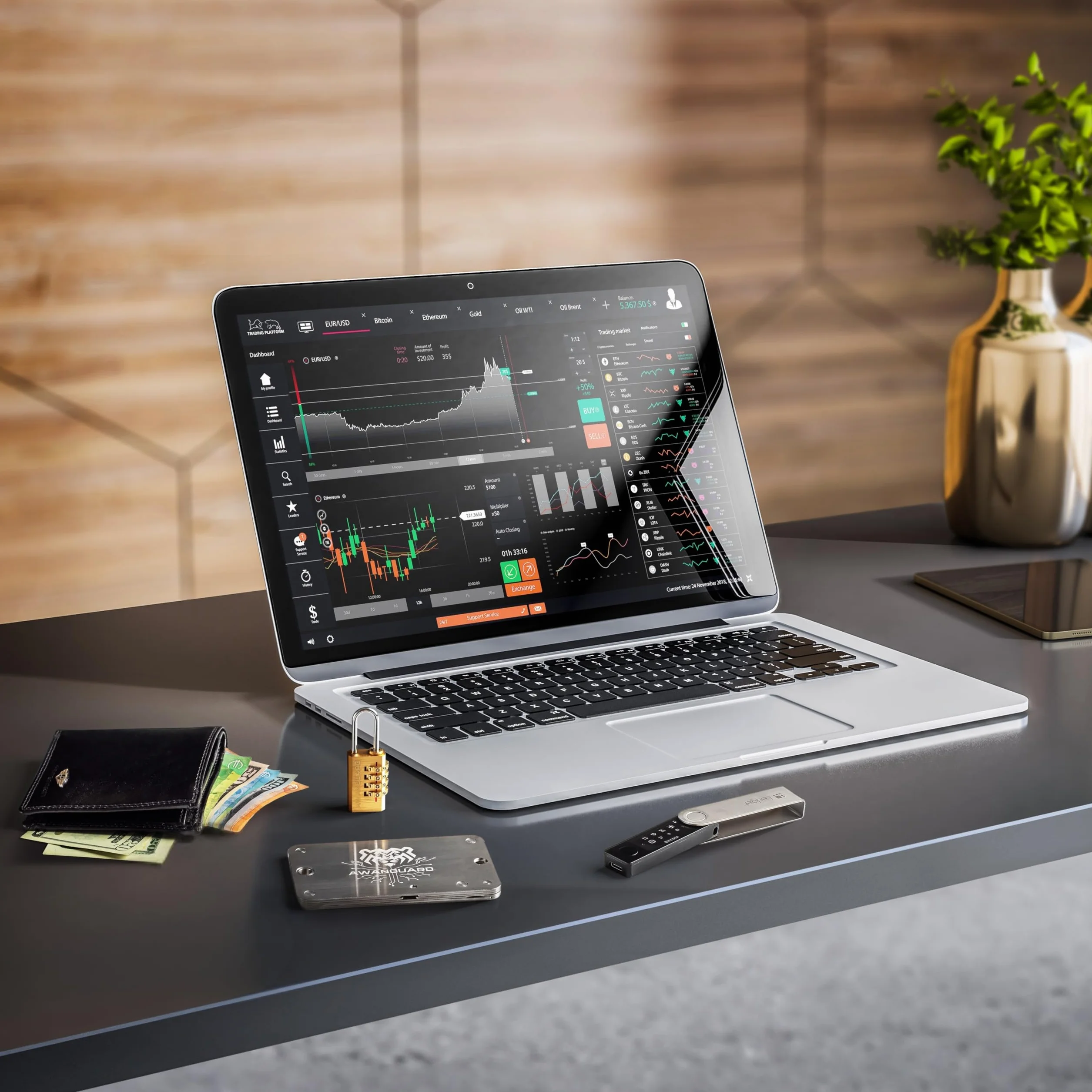 Premiere Basic Plus - Zimny Portfel Kryptowalutowy (BTC, ETH, USDT). Stalowy Backup Frazy Odzyskiwania 24xSEED Phrase. Stalowa Kopia Zapasowa. Nadaje się do WSZYSTKICH Krypto Portfeli BIP39