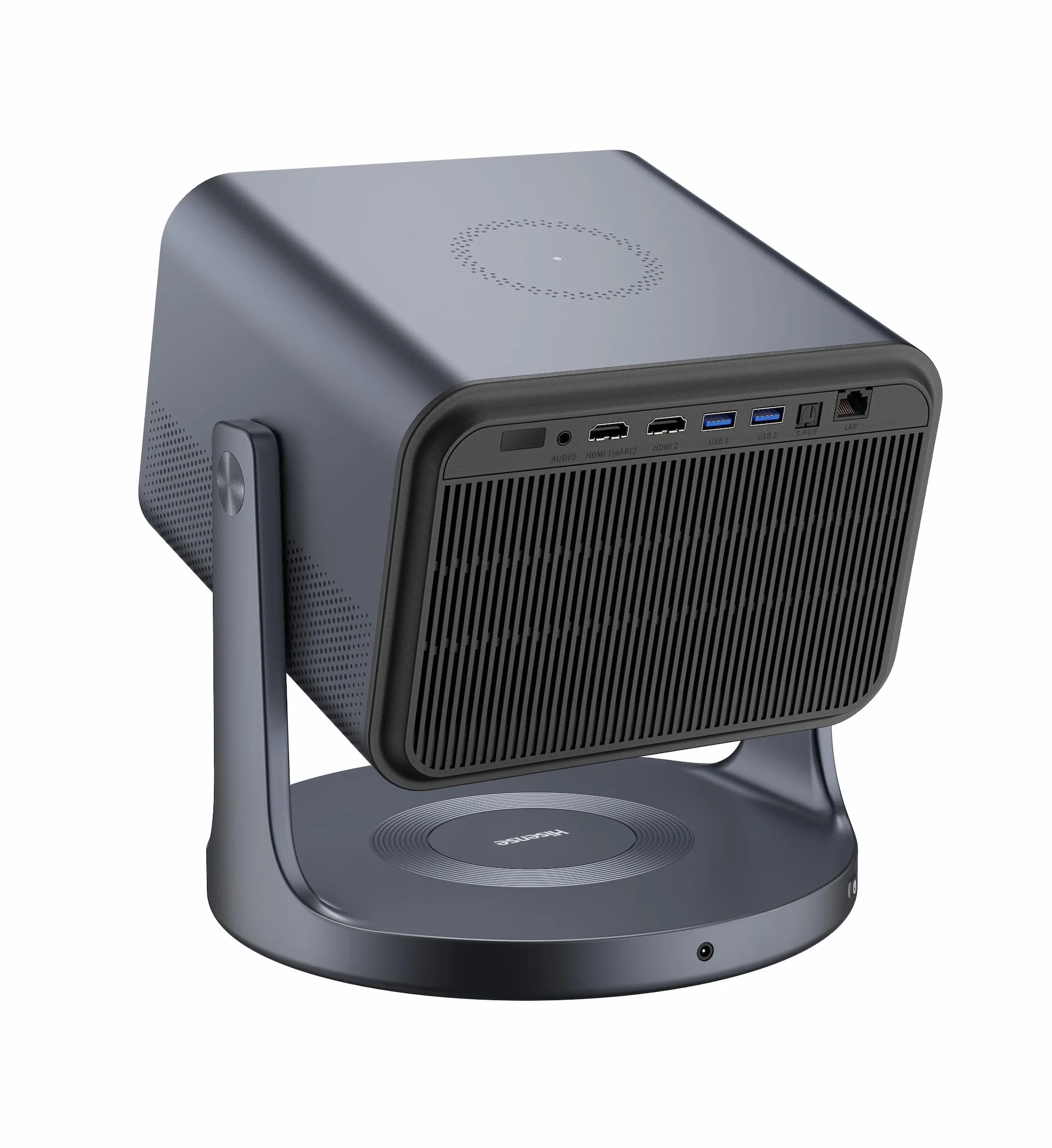 Hisense C2 Smart Mini projektor 4K UHD RGB Laser (65-300 cali), Dolby Vision, HDR, JBL Speaker, 2000 ANSI lumenów, tryb gry, obrotowa podstawa