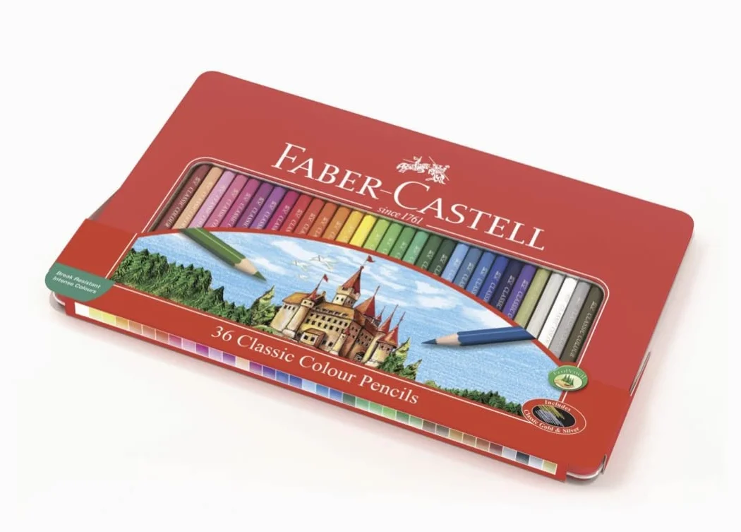 Faber-Castell 115846 Zestaw Kredek, Wielokolorowy, 36 sztuk