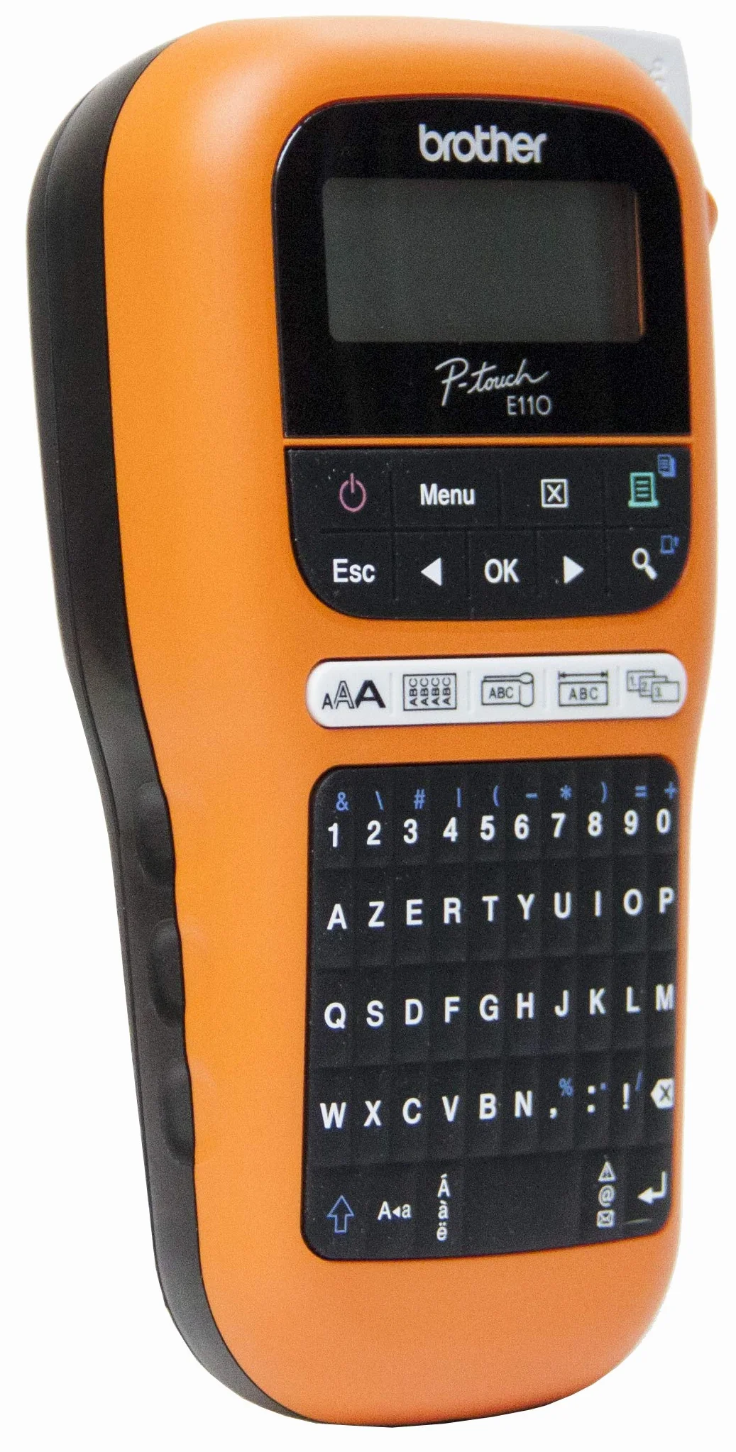 Brother PT-E110 profesjonalna etykieciarka przemysłowa, z 1 taśmą Tze-FX221, 9 mm, czarno-biała