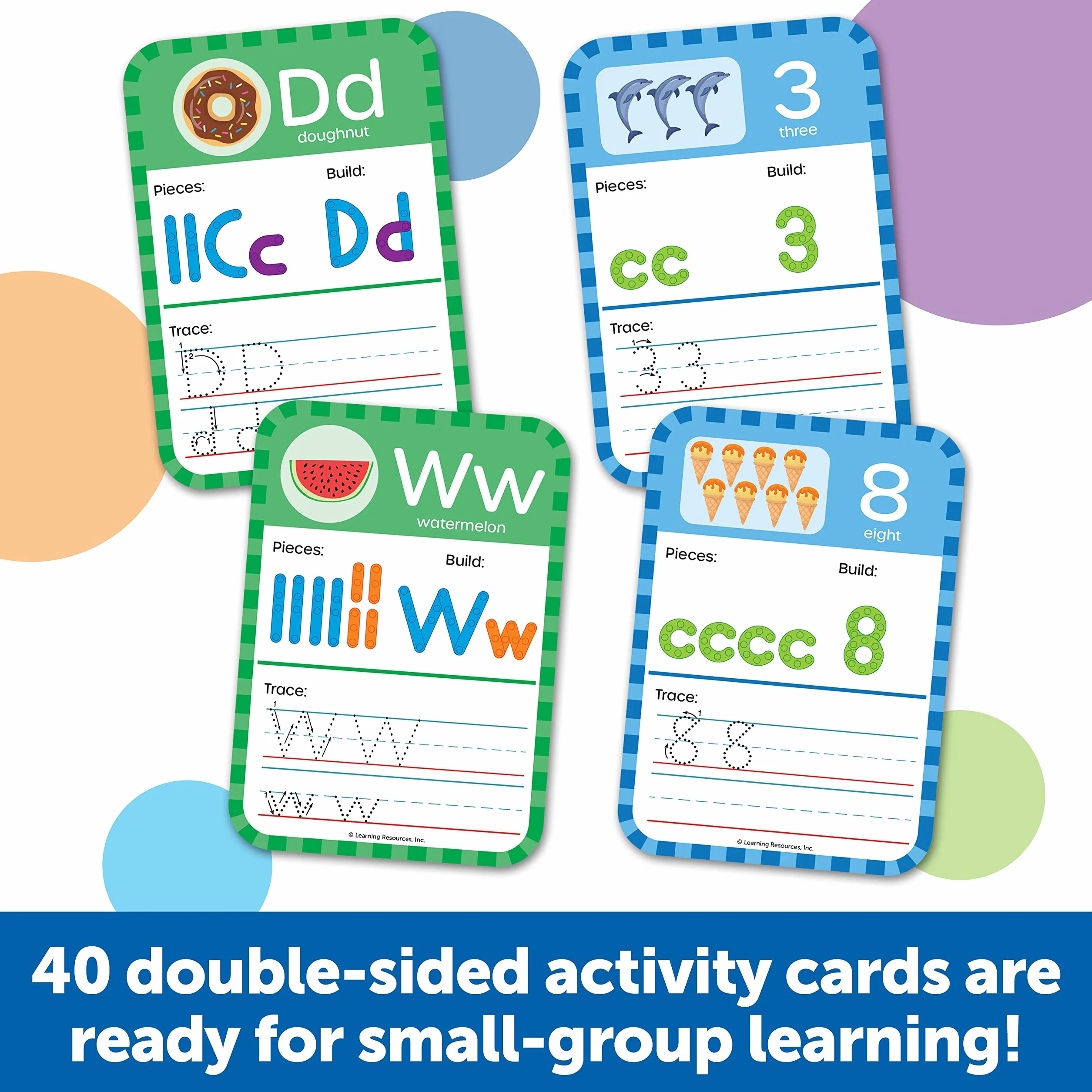 Learning Resources Zestaw Klasowy do Tworzenia Liter i Cyfr – Budowanie Umiejętności, Liczenie, Alfabet, 5+