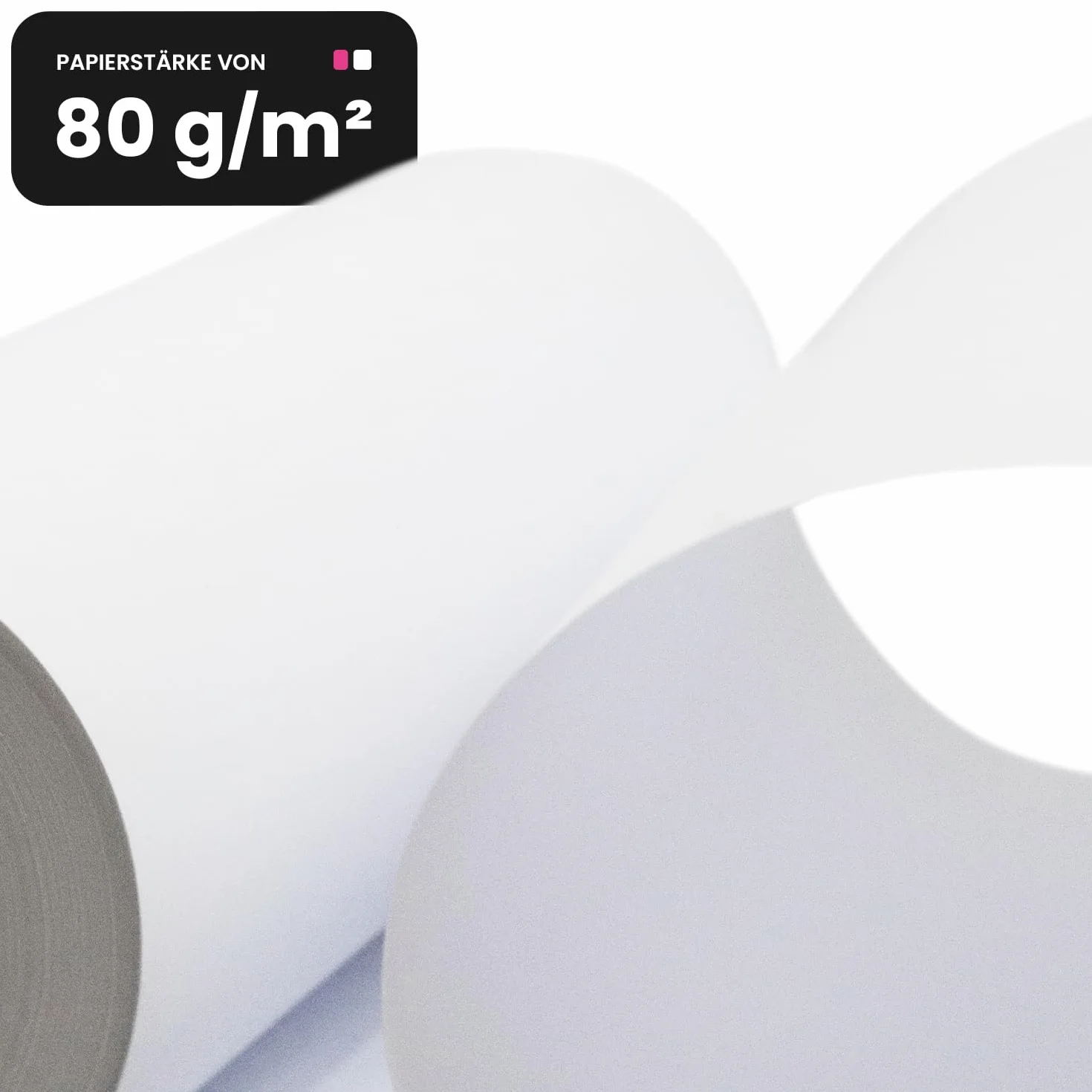 Papier do ploterów atramentowych 80g 914mm x 50m 50mm rdzeń 2 cale biały matowy niepowlekany