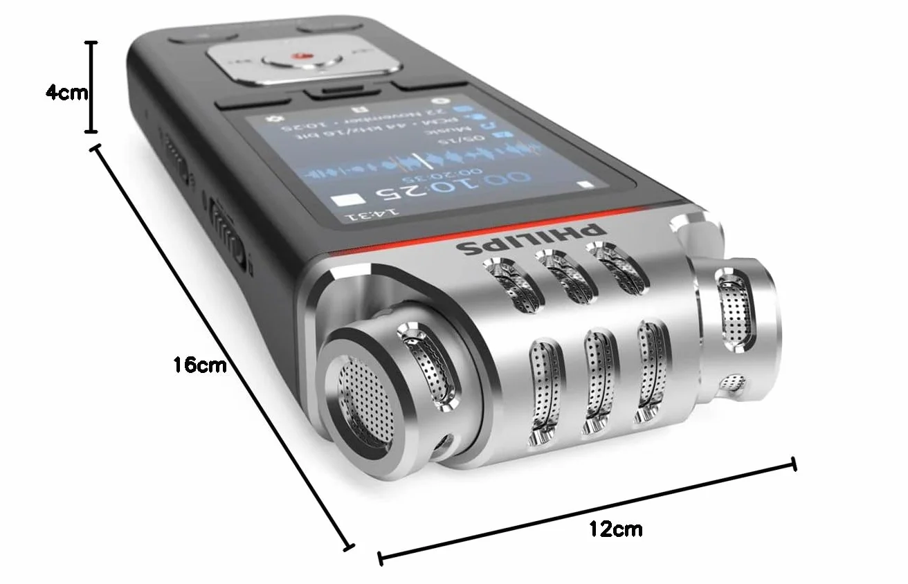 Philips Voice Tracer DVT7110 Rejestrator Audio, Szary, 3.5mm