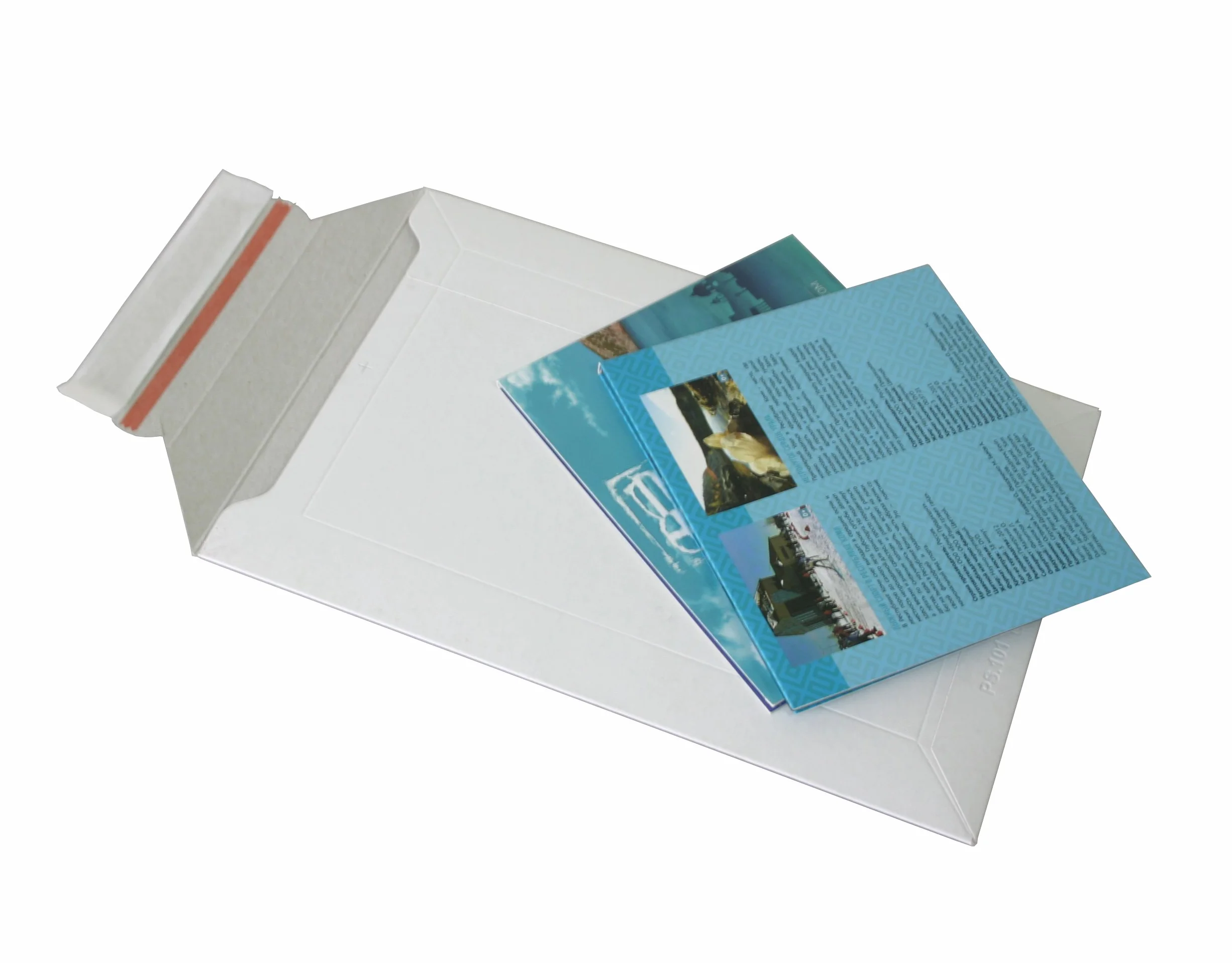Versandtaschen weiß Vollpappe Karton DIN A4 - flach: 315x240mm / aufgestellt 280x190x50mm ( PS.103) (100)