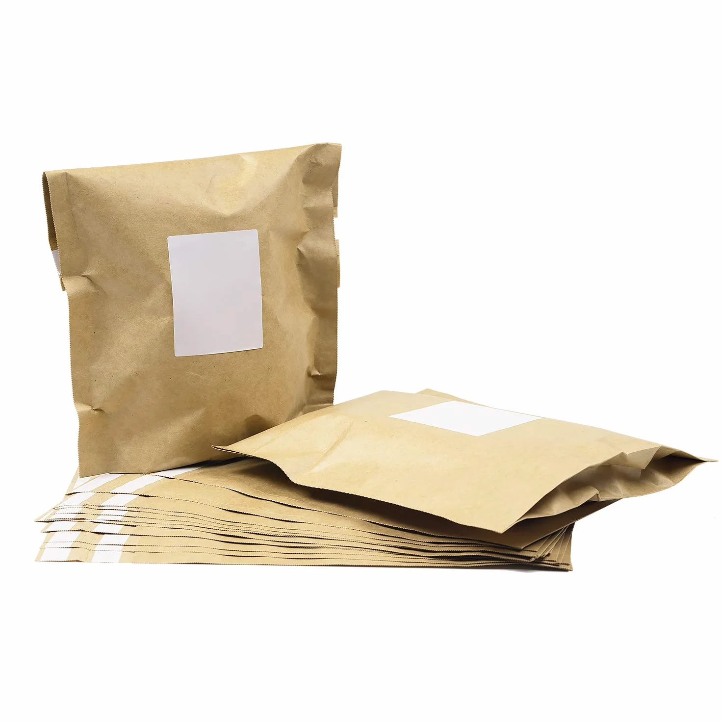 RUSPEPA Koperty z papieru typu kraft, samoprzylepne, w 100% nadające się do recyklingu, opakowanie wielokrotnego użytku, świetny pomysł na t-shirt, ubrania, torba wysyłkowa - 29,2 x 39,4 cm - 25 szt