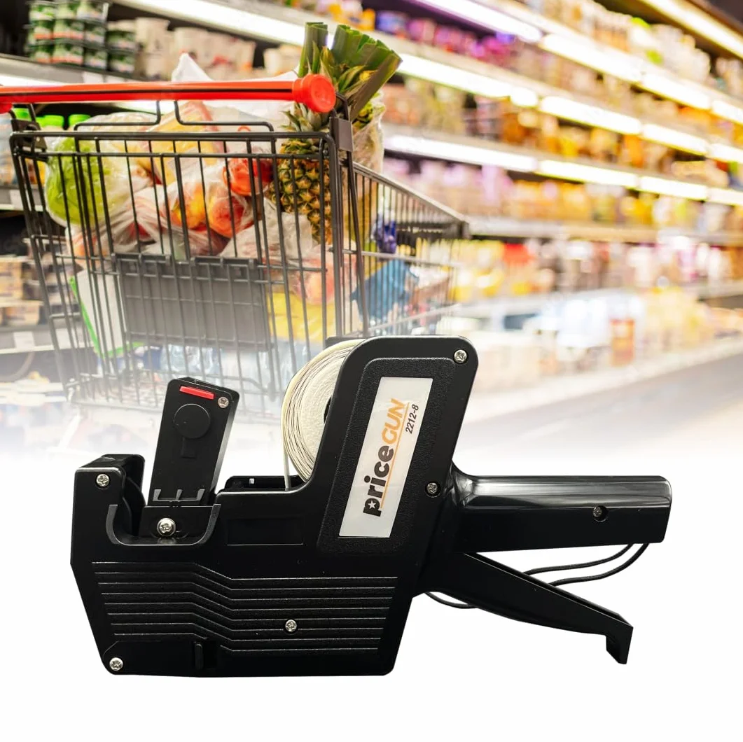 Metkownica, Maszyna do etykietowania cen w jednym wierszu – oryginalny produkt z ulepszonym mechanizmem drukowania, funkcja daty etykiet cenowych, etykiety uniwersalne