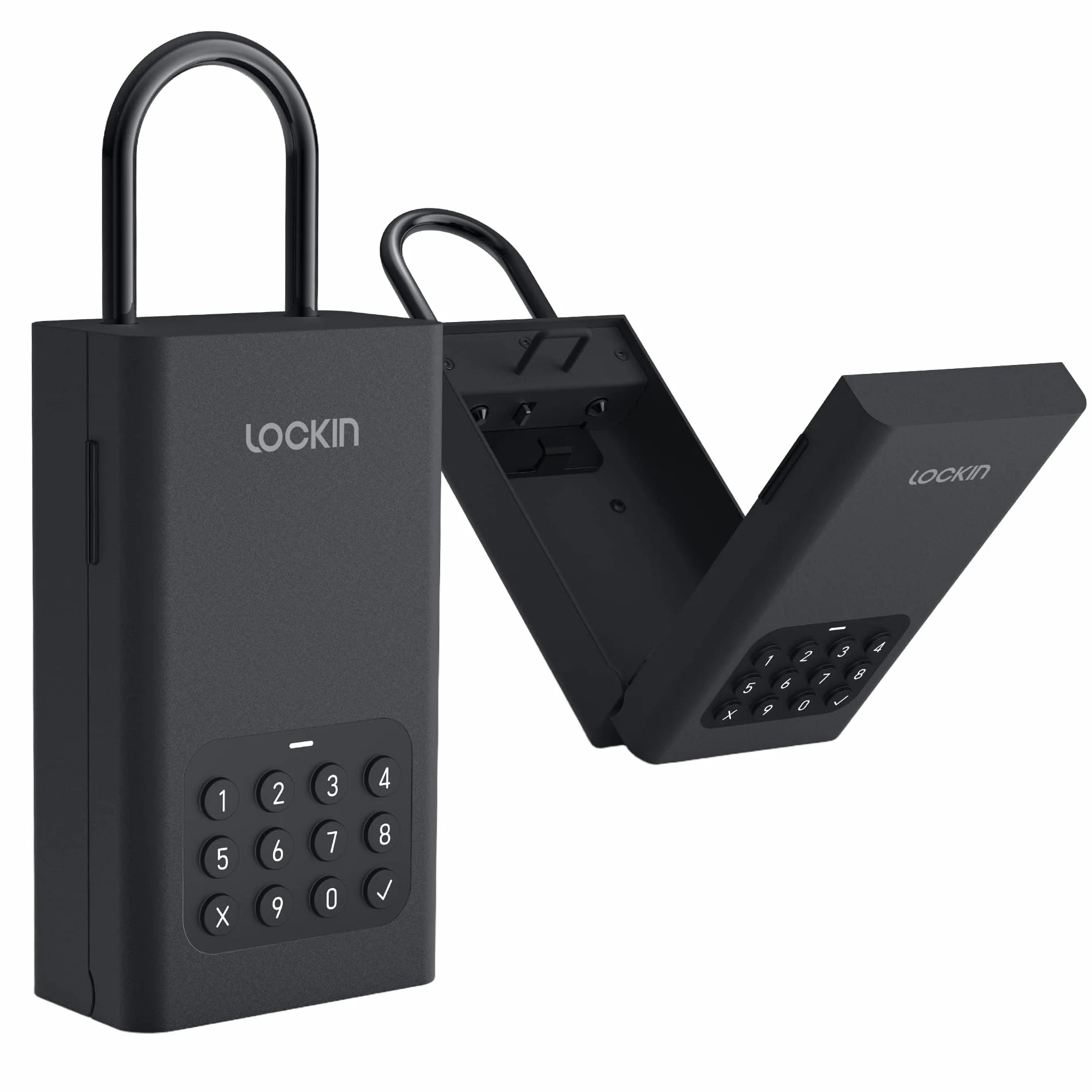 Lockin Uaktualniona bezprzewodowa inteligentna skrytka na klucze do domu na zewnątrz naścienna wisząca elektroniczna skrzynka na klucze aplikacja cyfrowy Bluetooth bezpieczny zdalny dostęp kod PIN dla