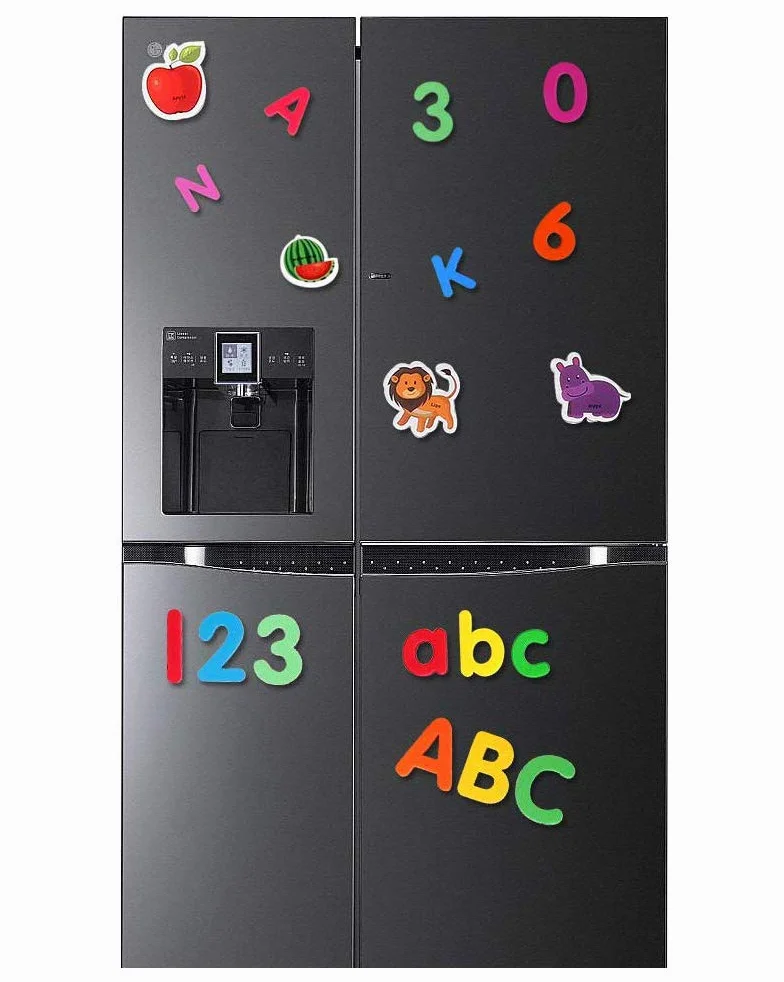 Magnetyczne litery i cyfry, 108 szt. magnesów alfabetowych do lodówki i tablicy magnetycznej, magnetyczne litery Scrabble dla dzieci, narzędzia edukacyjne dla dzieci